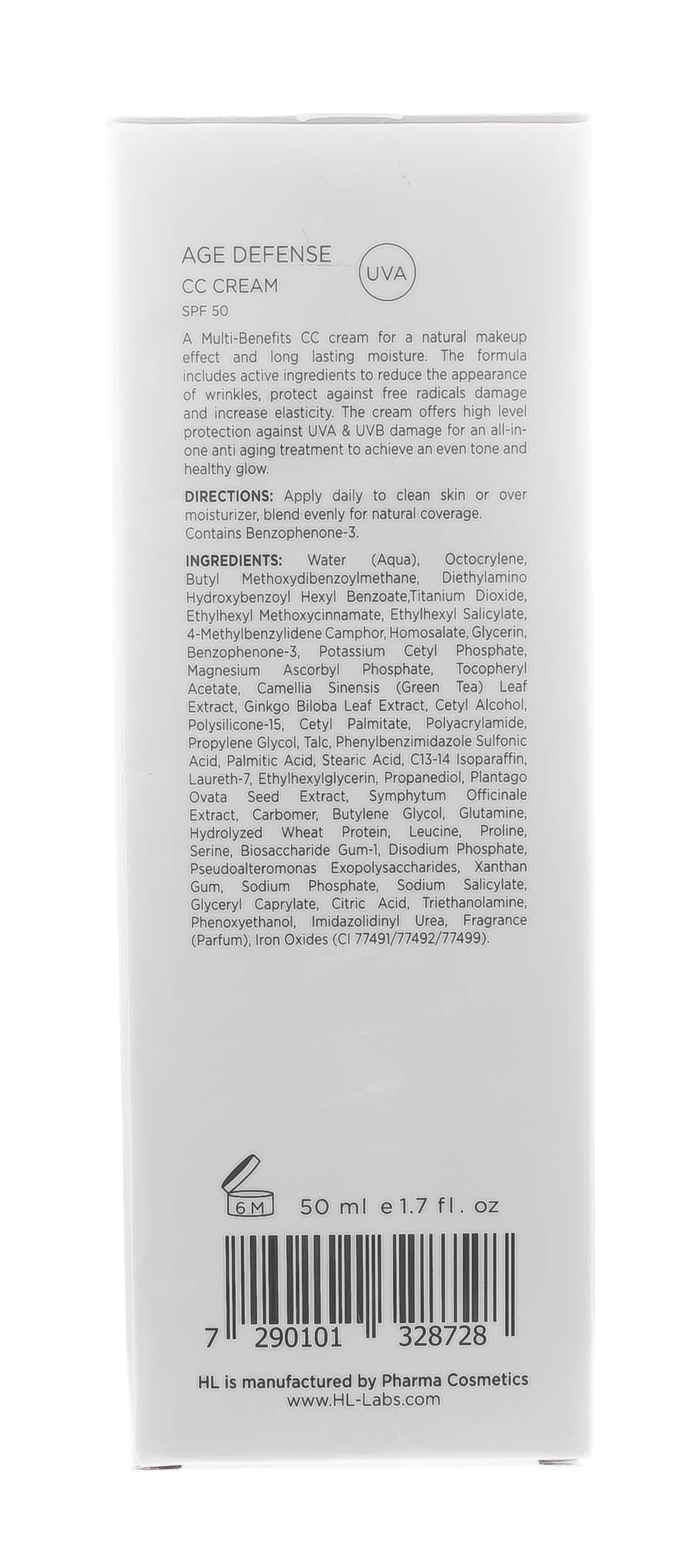 Холи Лэнд Корректирующий крем (светлый) для всех типов кожи CC Cream SPF 50 Light, 50 мл (Holyland Laboratories,  Age Defense) Холи Лэнд Корректирующий крем (светлый) для всех типов кожи CC Cream SPF 50 Light, 50 мл (Holyland Laboratories,  Age Defense) фото 5