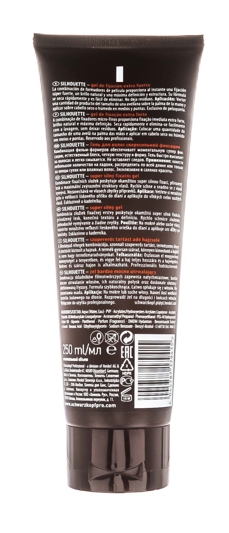 Шварцкопф Профешнл Гель для волос сверхсильной фиксации, 250 мл (Schwarzkopf Professional, Silhouette) фото 2