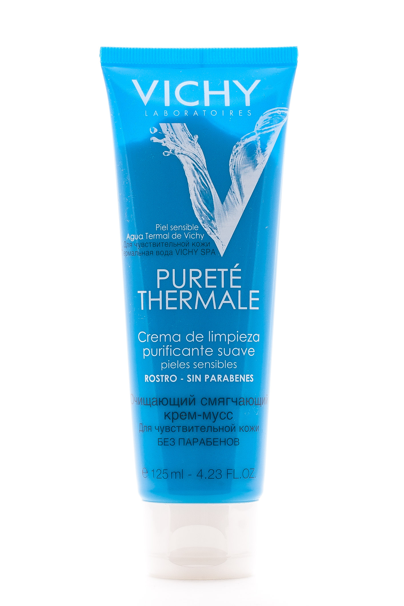 Виши Крем-мусс очищающий для нормальной и смешанной кожи. Пюрте Термаль 125 мл (Vichy, Purete Thermal) фото 1