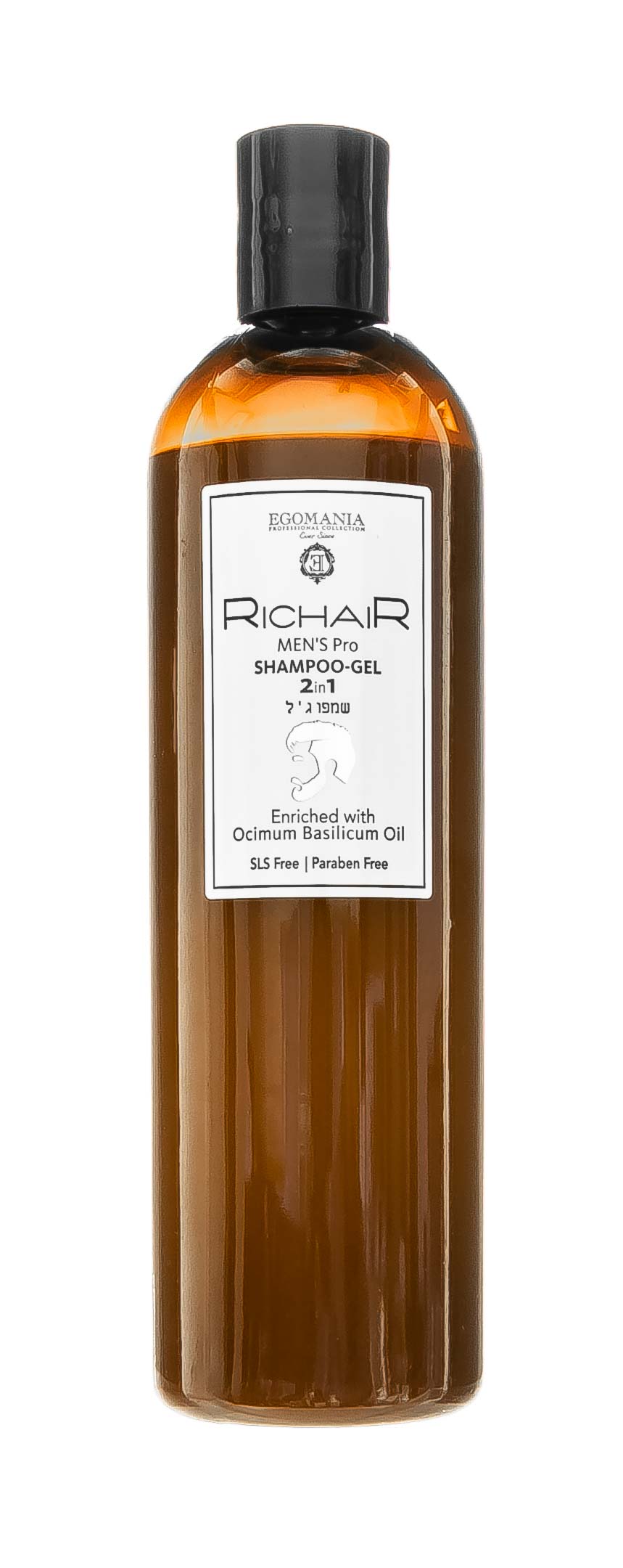 Эгомания Шампунь-гель 2в1 мужской с маслом базилика  400 мл (Egomania Professional, RicHair) фото 1