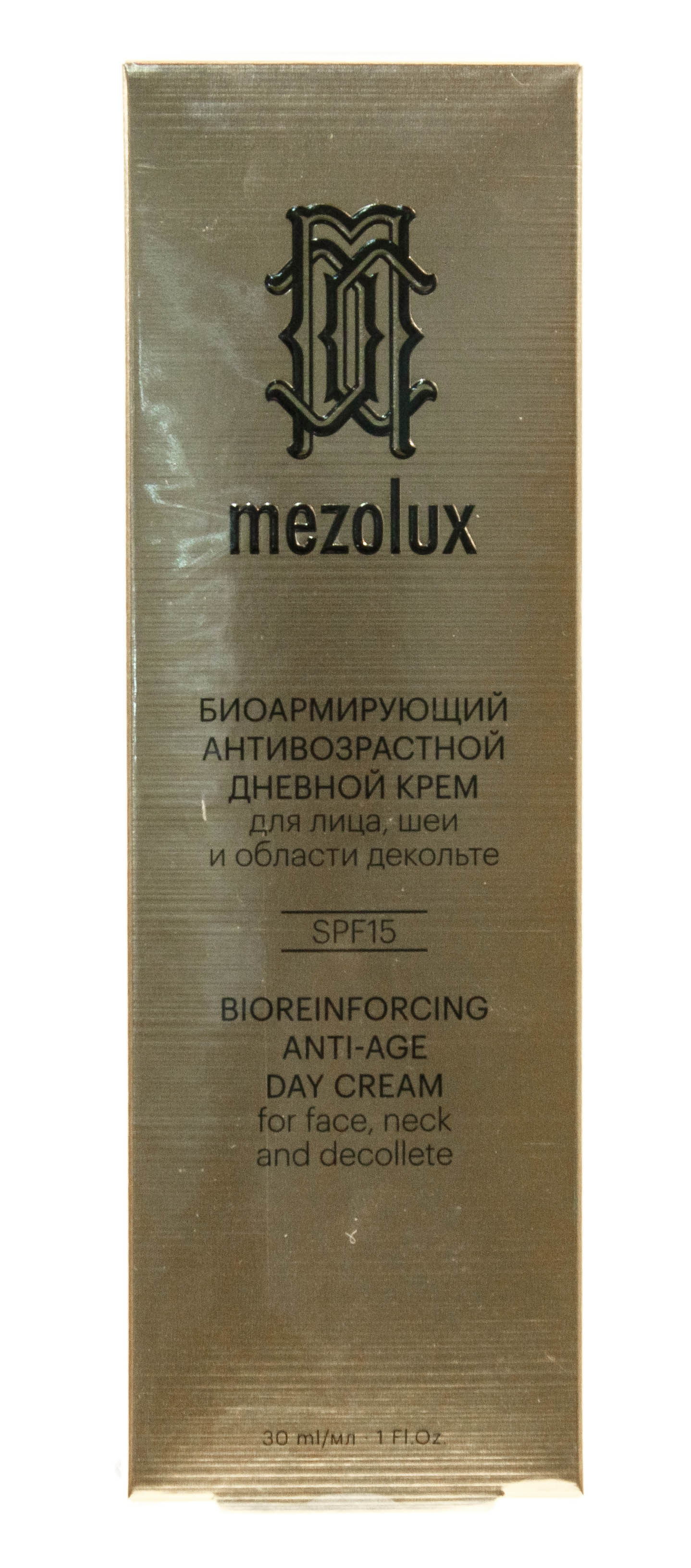Мезолюкс Биоармирующий антивозрастной дневной крем для лица, шеи и области декольте SPF15, 30 мл (Mezolux, Mezolux) фото 1