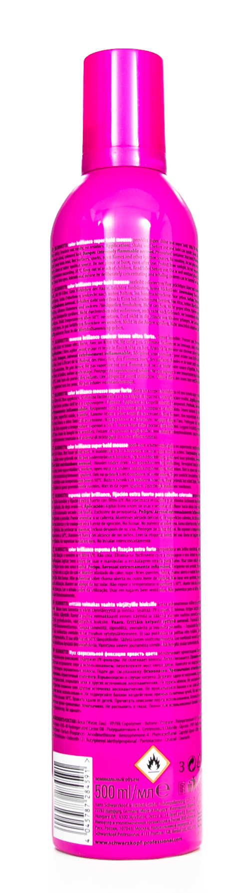 Шварцкопф Профешнл Безупречный мусс сильной фиксации для окрашенных волос, 500 мл (Schwarzkopf Professional, Silhouette) фото 2