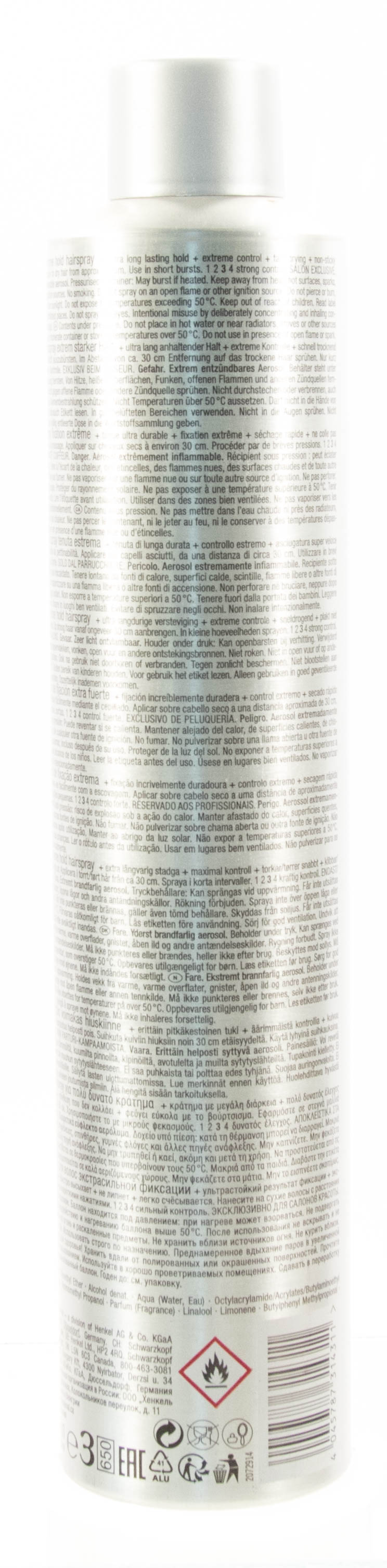 Шварцкопф Профешнл Лак для волос экстрасильной фиксации, 500 мл (Schwarzkopf Professional, Osis+) фото 2