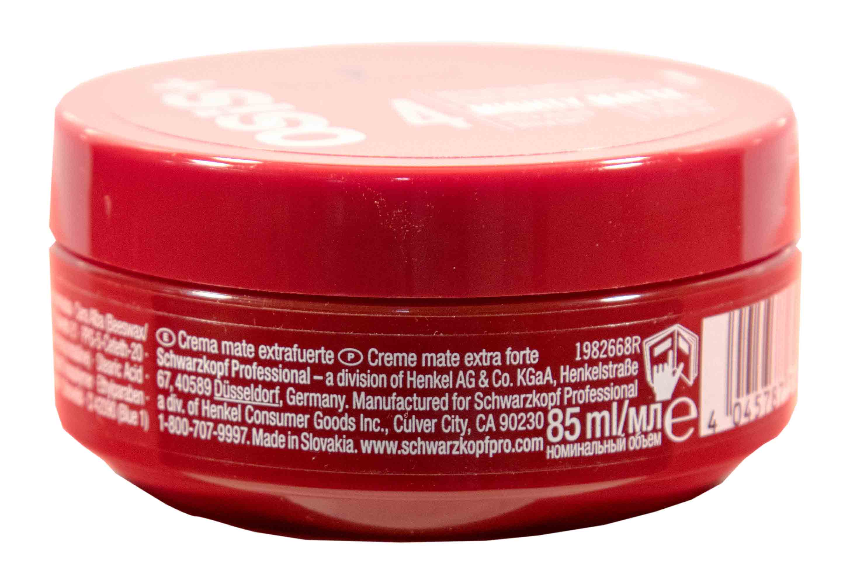 Шварцкопф Профешнл Ультрасильный матирующий крем для волос 85 мл (Schwarzkopf Professional, Osis) фото 2