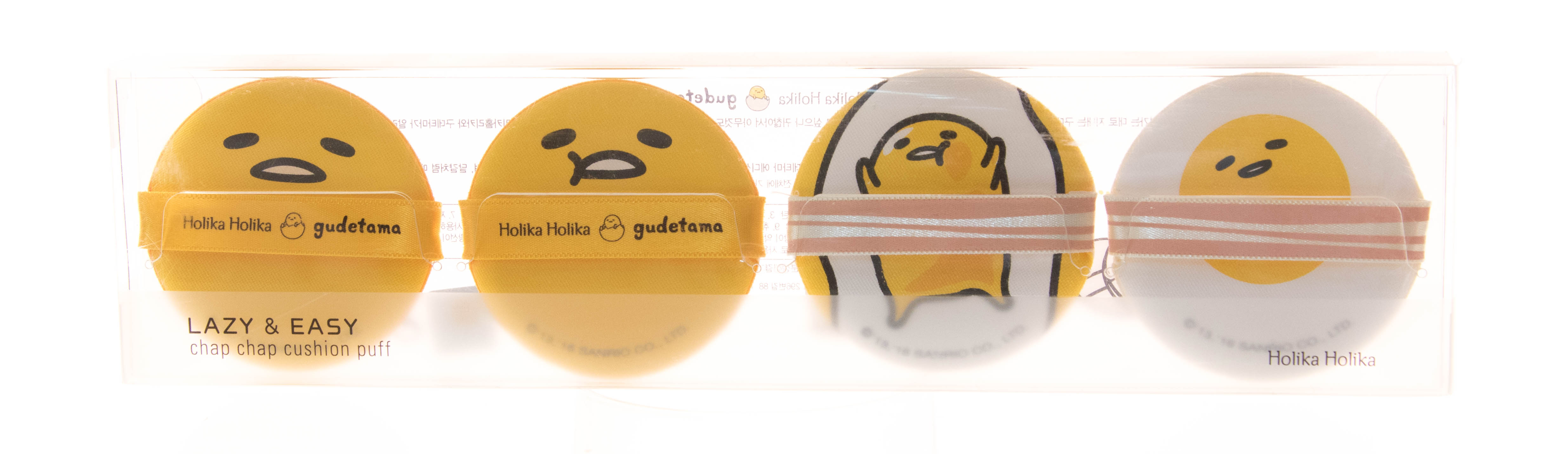 Холика Холика Gudetama Chop Chop Cushion Puff Set Спонжи Чоп Чоп, набор из 4 шт (Holika Holika, Gudetama) фото 0