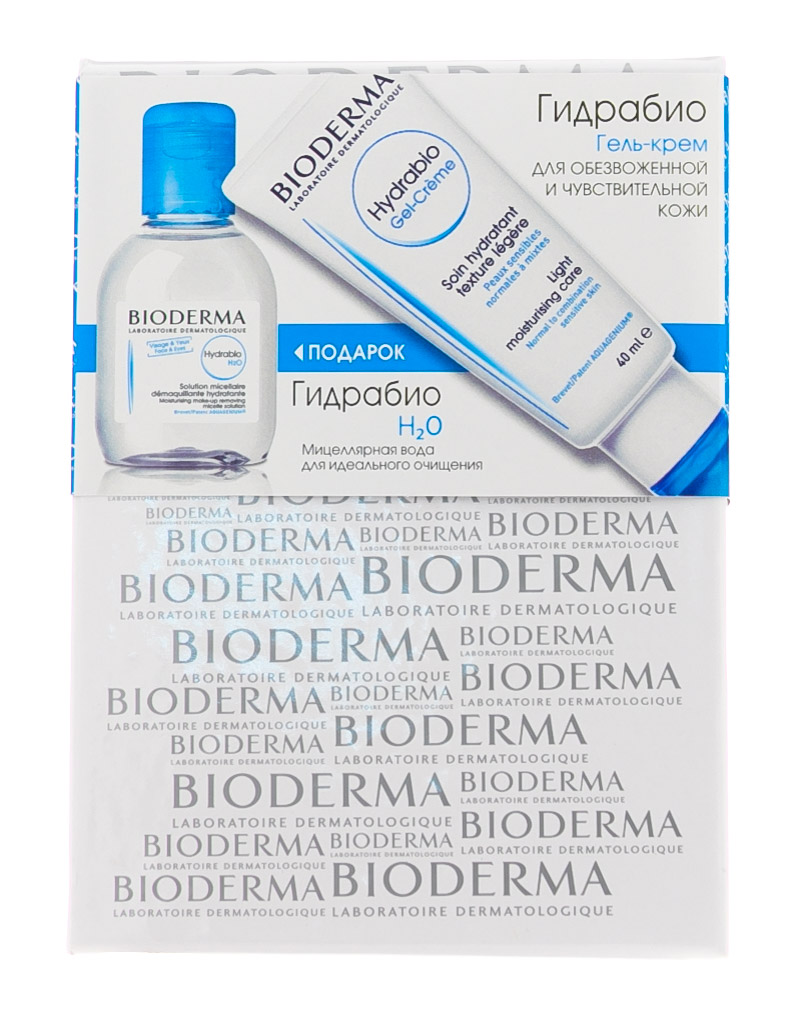 Биодерма Набор Гидрабио: Гель-крем 40 мл + Увлажняющий мицелловый раствор H2O 100 мл (Bioderma, Hydrabio) фото 1