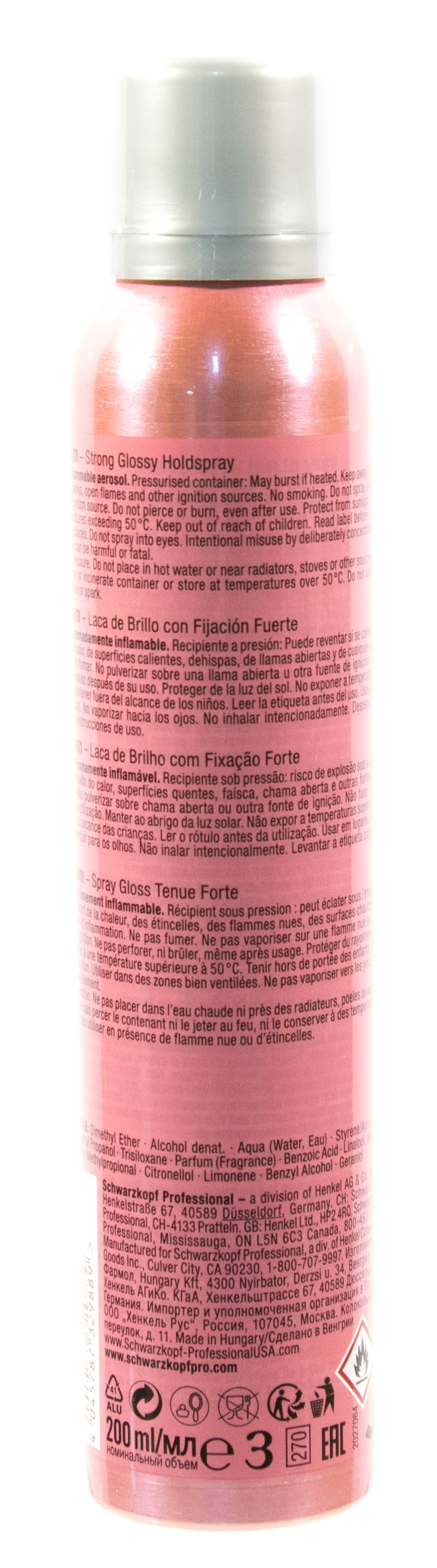 Шварцкопф Профешнл Лак сильной фиксации с эффектом кристального блеска 200 мл (Schwarzkopf Professional, Osis Glam) фото 2