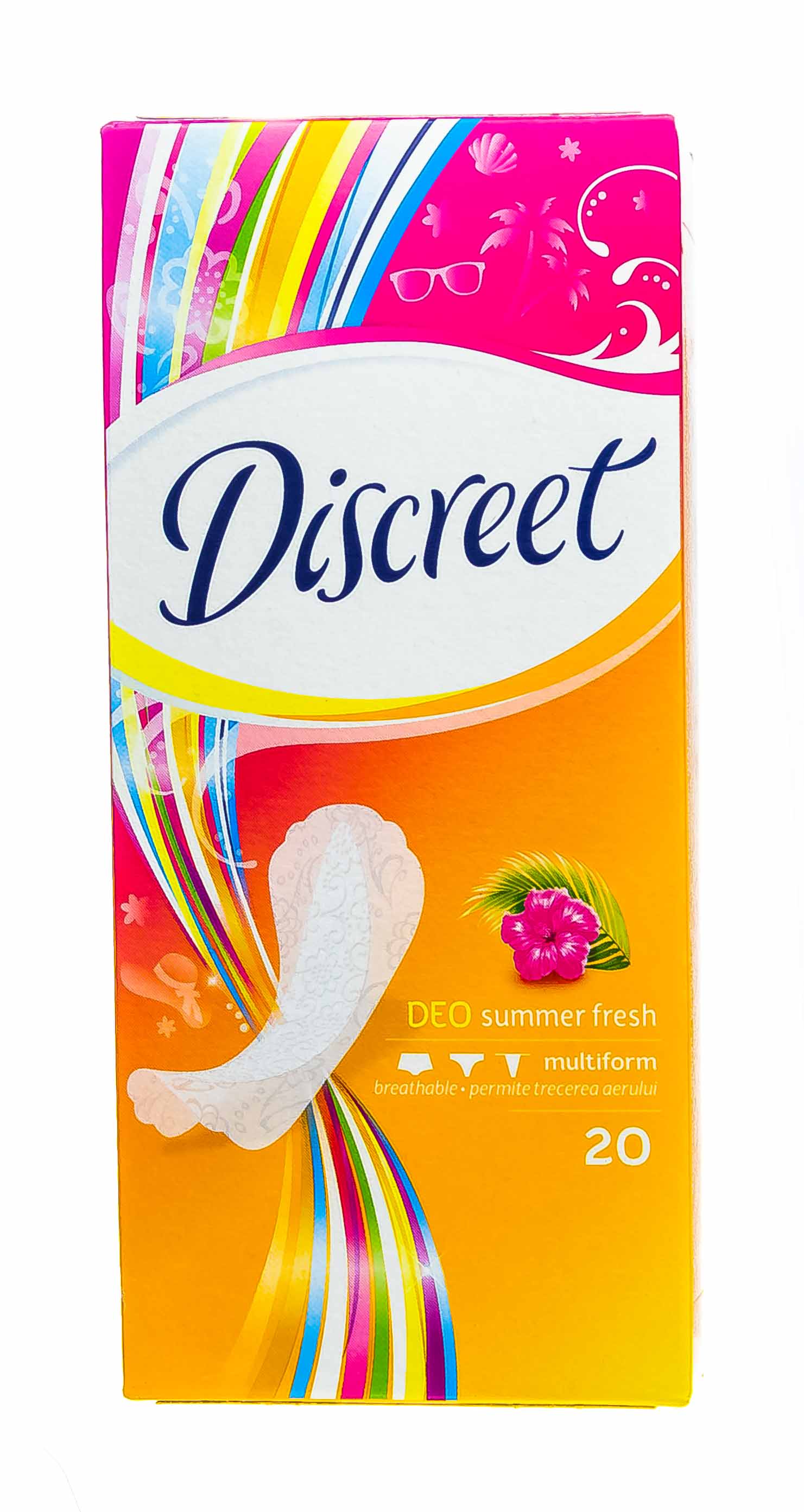 Дискрит Прокладки ежедневные мультиформ, 20 шт (Discreet, Deo Летняя свежесть) фото 0