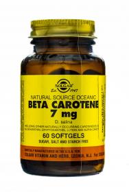Solgar Бета-каротин, антиаксидант витаним А 7мг 60 капсул. фото