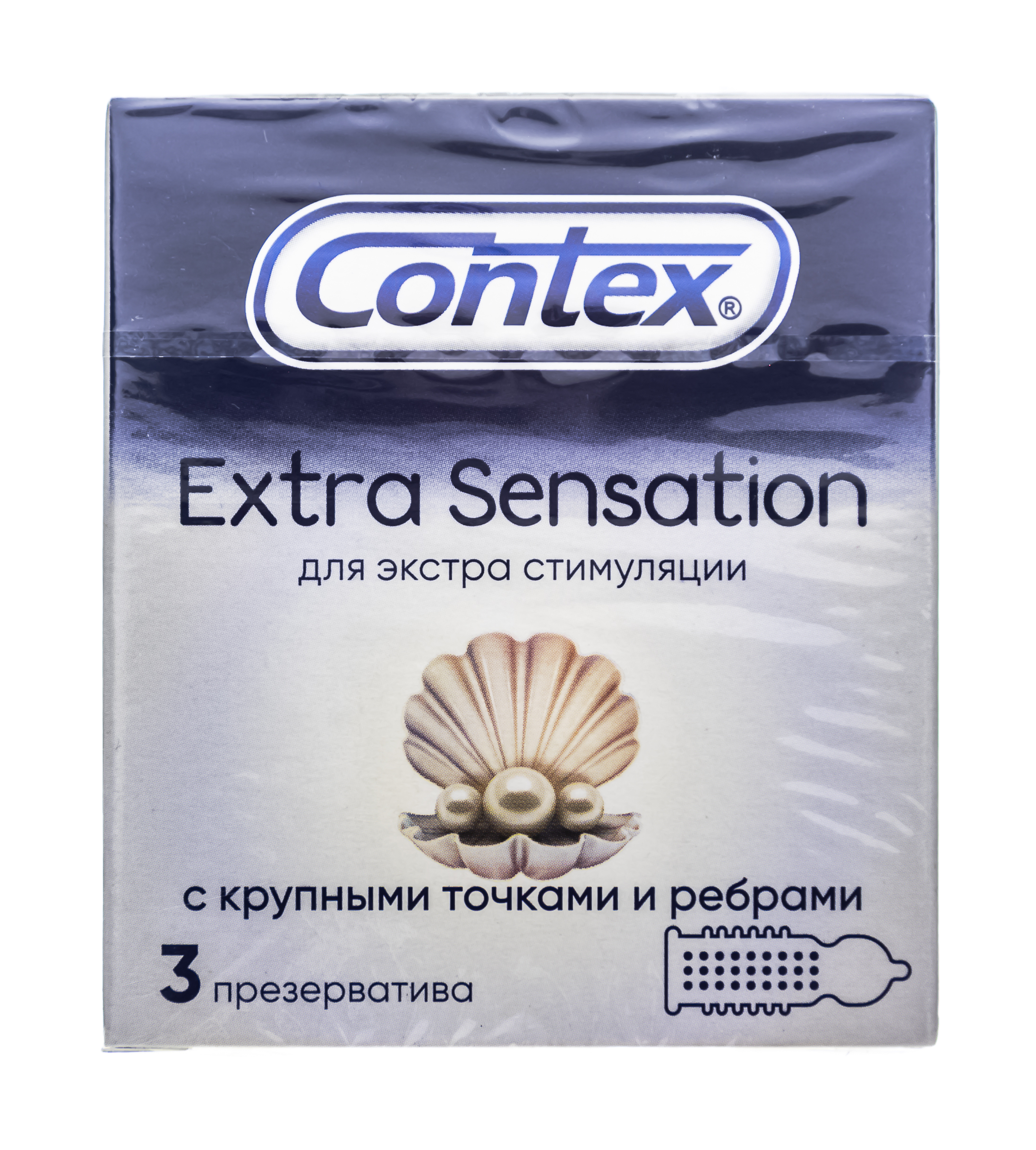 Контекс Презервативы Extra Sensation с крупными точками и ребрами, №3 (Contex, Презервативы) фото 1