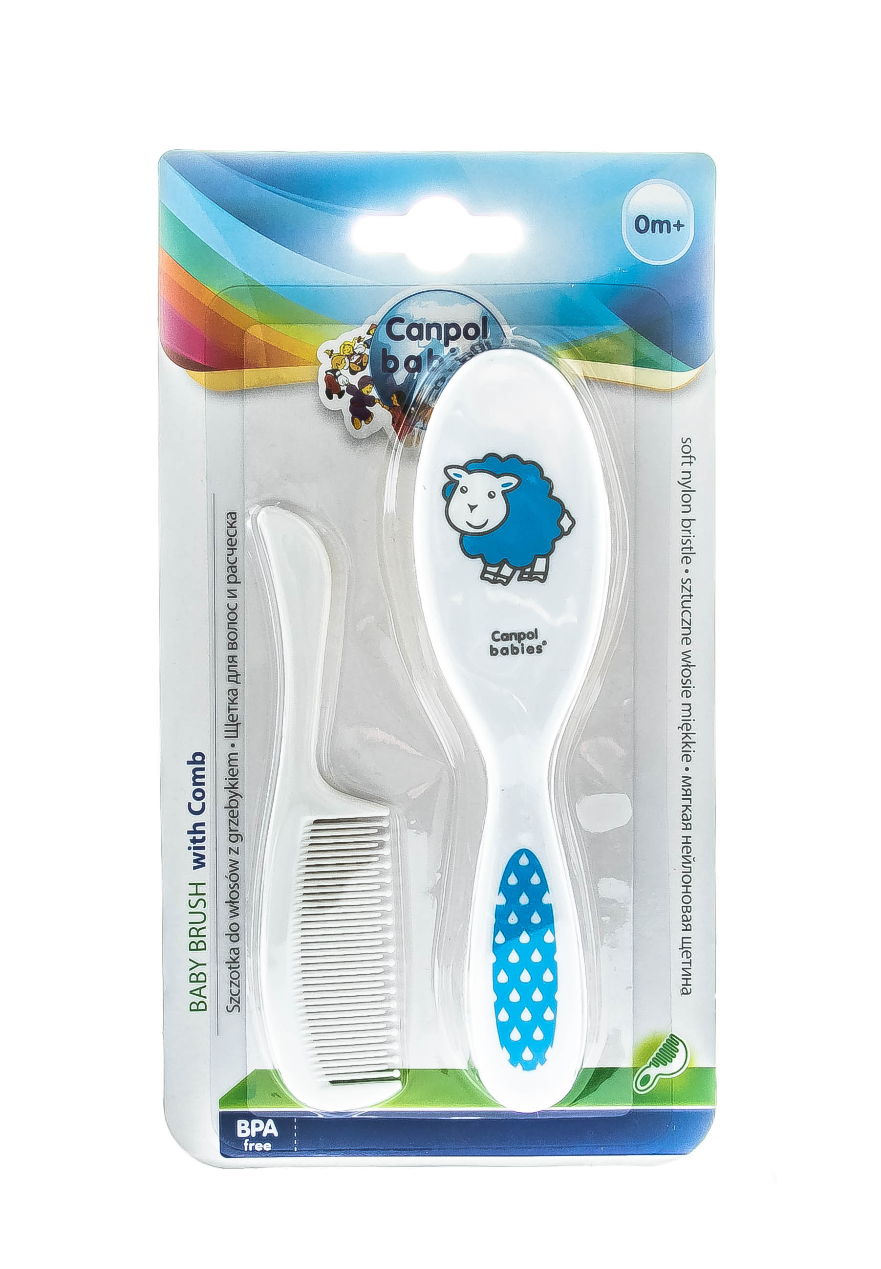 Канпол Мягкая нейлоновая щетка с расческой (Canpol, Гигиена малыша) фото 1
