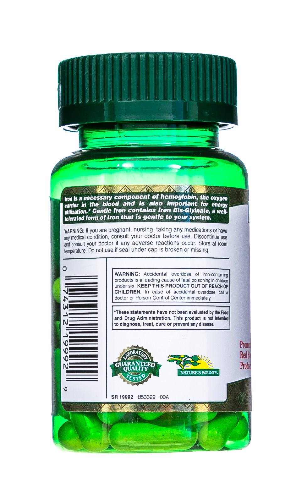 Нэйчес Баунти Легкодоступное железо 18 мг 60 капсул (Nature's Bounty, Минералы) фото 7