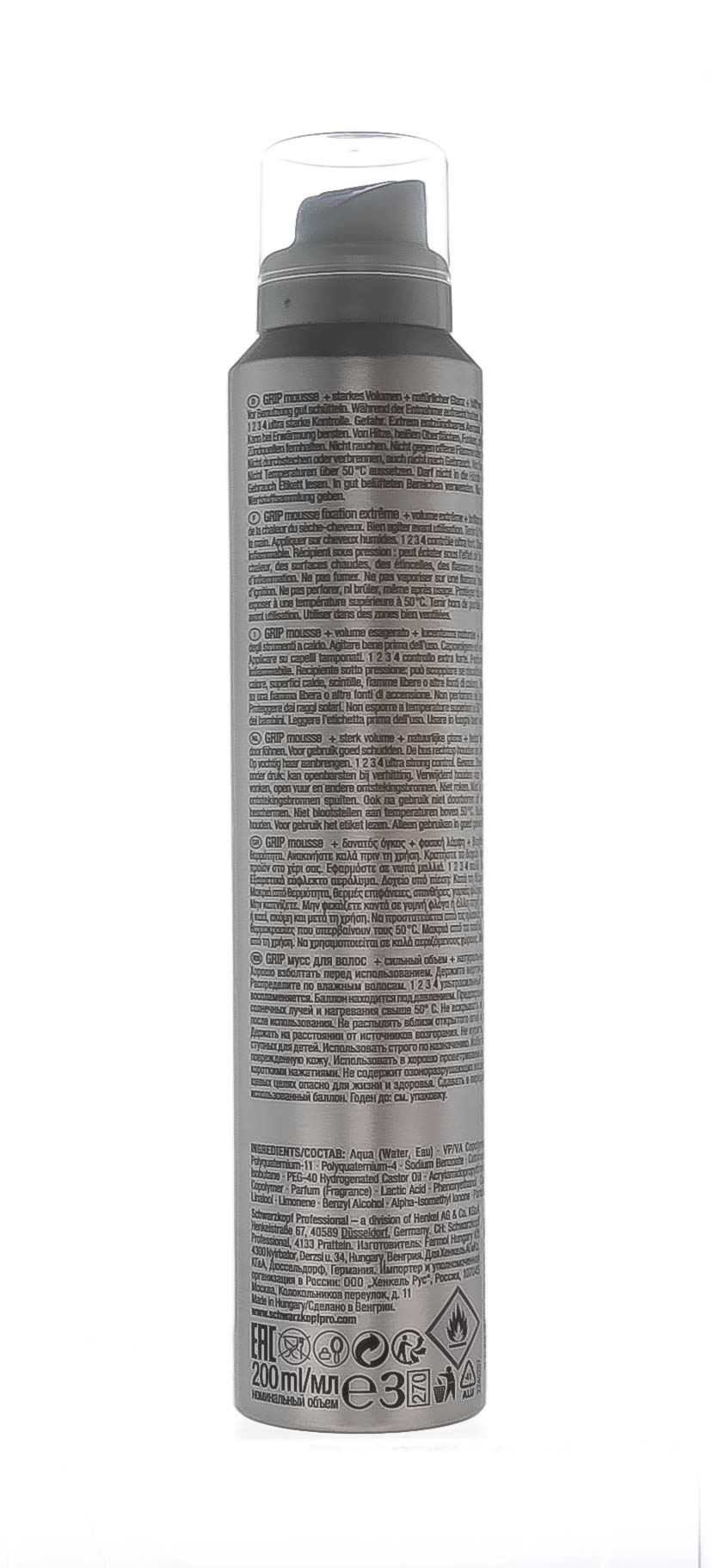 Шварцкопф Профешнл Мусс для волос сверхсильной фиксации, 200 мл (Schwarzkopf Professional, Osis+) Шварцкопф Профешнл Мусс для волос сверхсильной фиксации, 200 мл (Schwarzkopf Professional, Osis+) фото 2