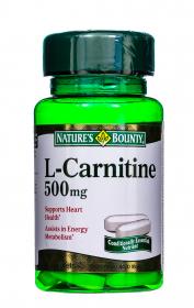 Natures Bounty L-карнитин 500 мг 30 таблеток. фото