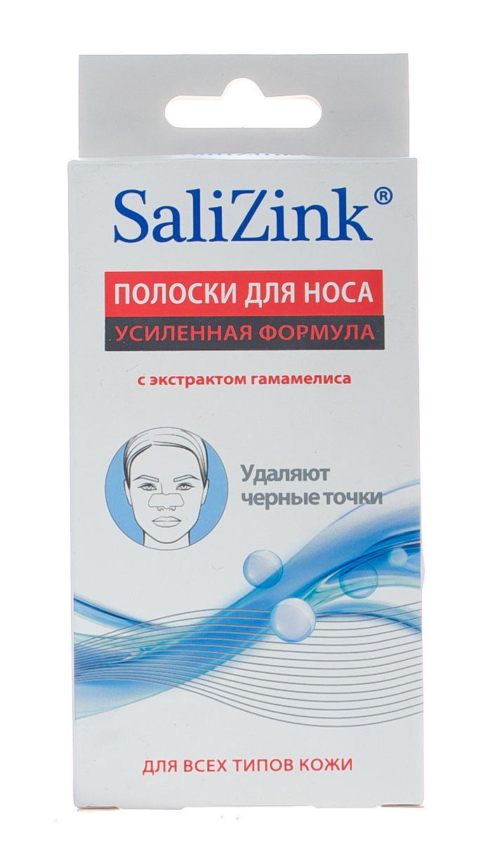 Salizink Полоски очищающие для носа с экстрактом гамамелиса, 6 шт. фото