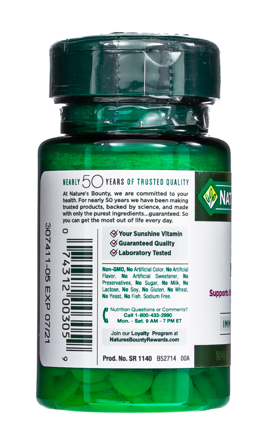 Нэйчес Баунти Витамин D3 400 МЕ 100 таблеток (Nature's Bounty, Витамины) Нэйчес Баунти Витамин D3 400 МЕ 100 таблеток (Nature's Bounty, Витамины) фото 7