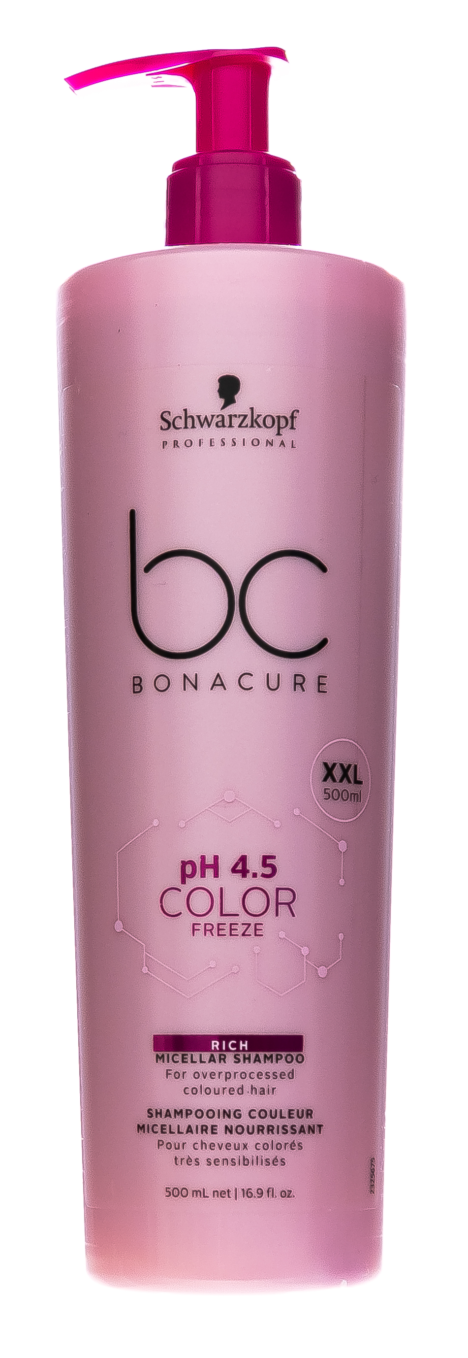 Шварцкопф Профешнл Мицеллярный Обогащённый Шампунь pH 4.5 Color Freeze 500 мл (Schwarzkopf Professional, BC Bonacure) фото 1