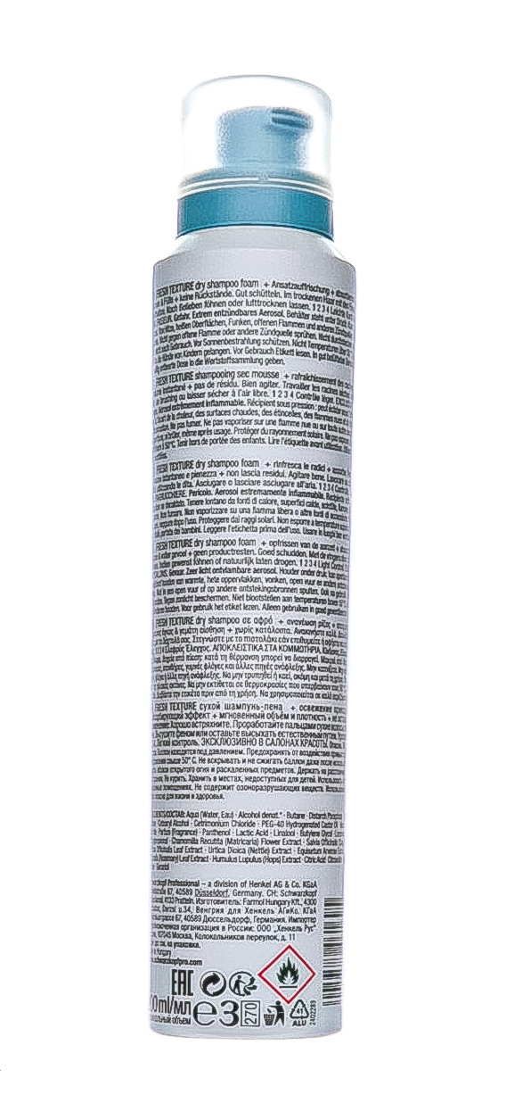 Шварцкопф Профешнл Сухой шампунь-пена Fresh Texture, 200 мл (Schwarzkopf Professional, Osis+) фото 2