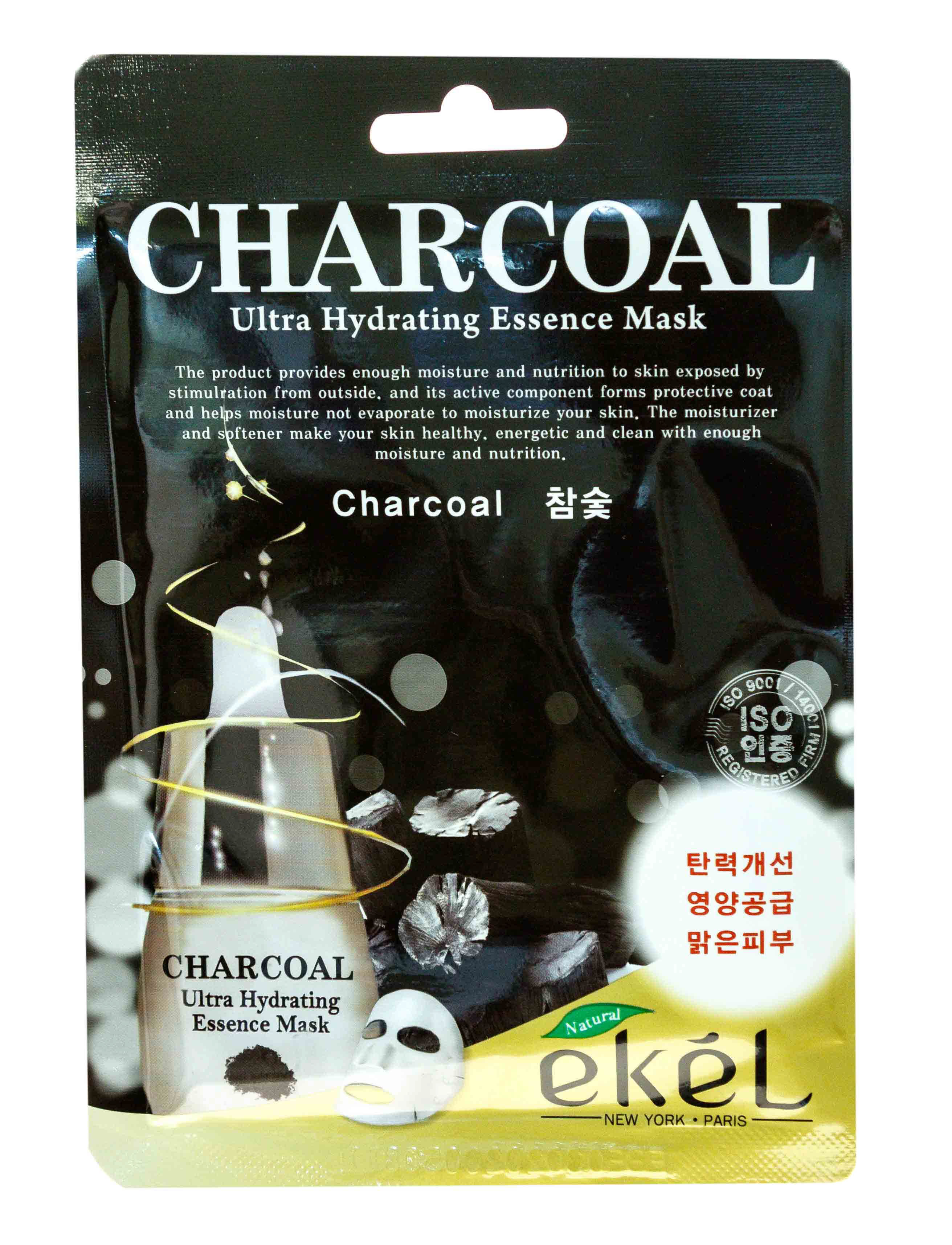 Экель Тканевая маска с древесным углем, 25 г (Ekel, Mask) фото 1