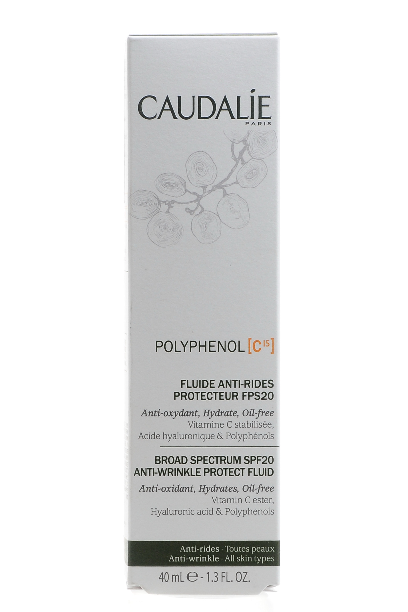 Кодали Флюид против морщин Полифенол С 15 SPF 20, 40 мл (Caudalie, Polyphenol C 15) фото 2