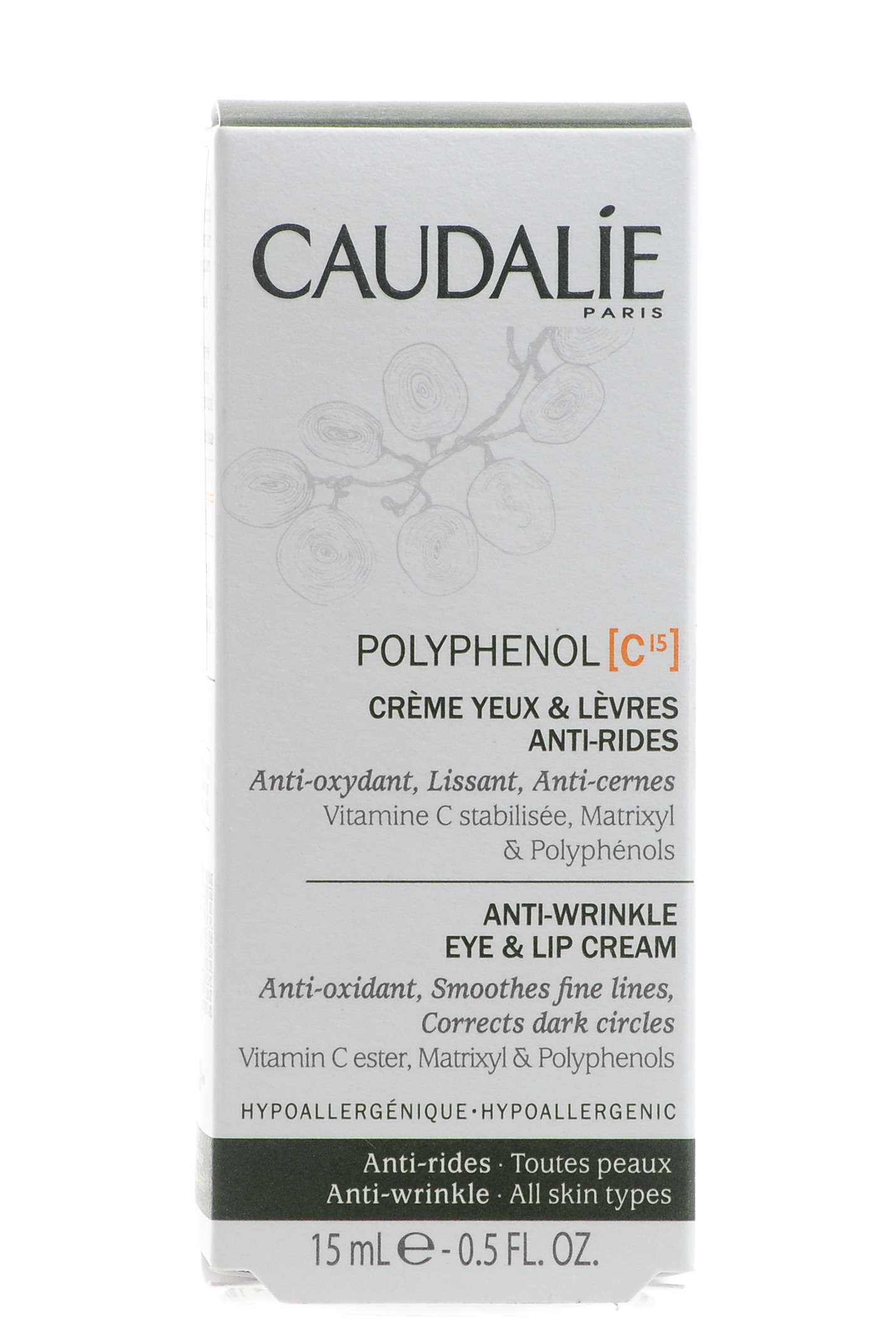 Кодали Крем против морщин для глаз и губ Полифенол C 15, 15 мл (Caudalie, Polyphenol C 15) фото 3