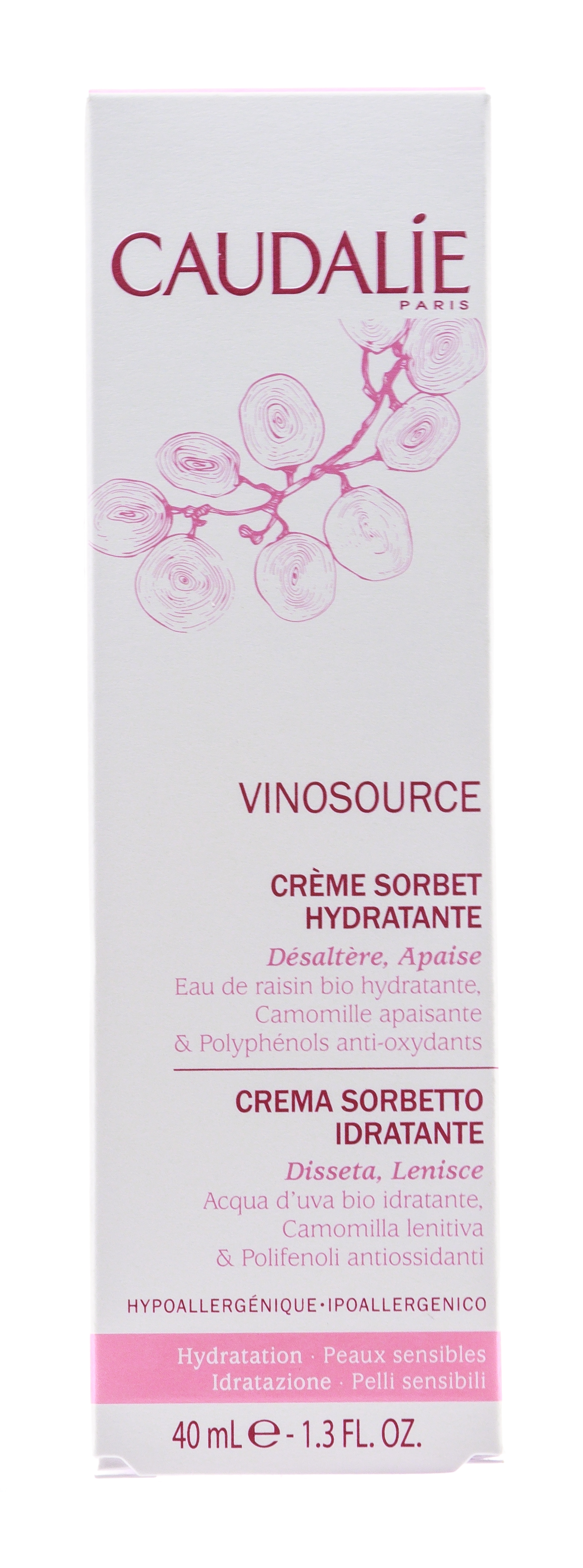 Кодали Крем-сорбет для лица Vinosource увлажняющий для чувствительной кожи, 40 мл (Caudalie, Vinosource) фото 12
