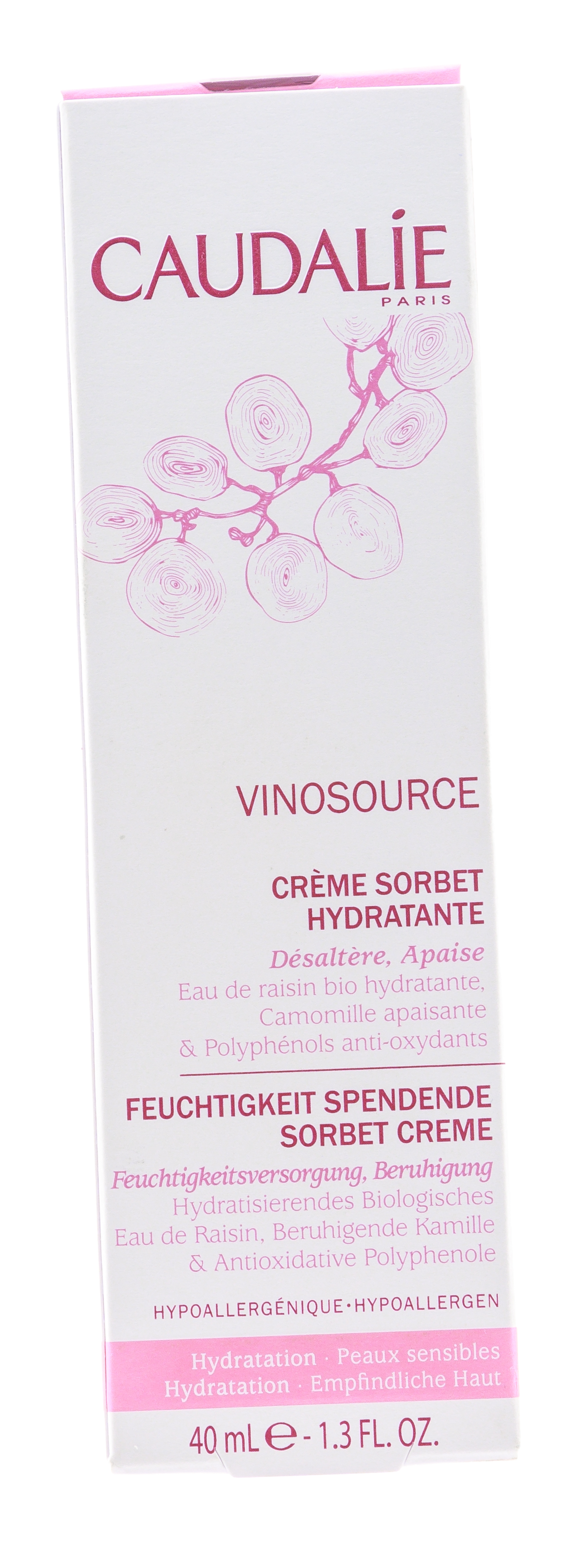 Кодали Крем-сорбет для лица Vinosource увлажняющий для чувствительной кожи, 40 мл (Caudalie, Vinosource) фото 7