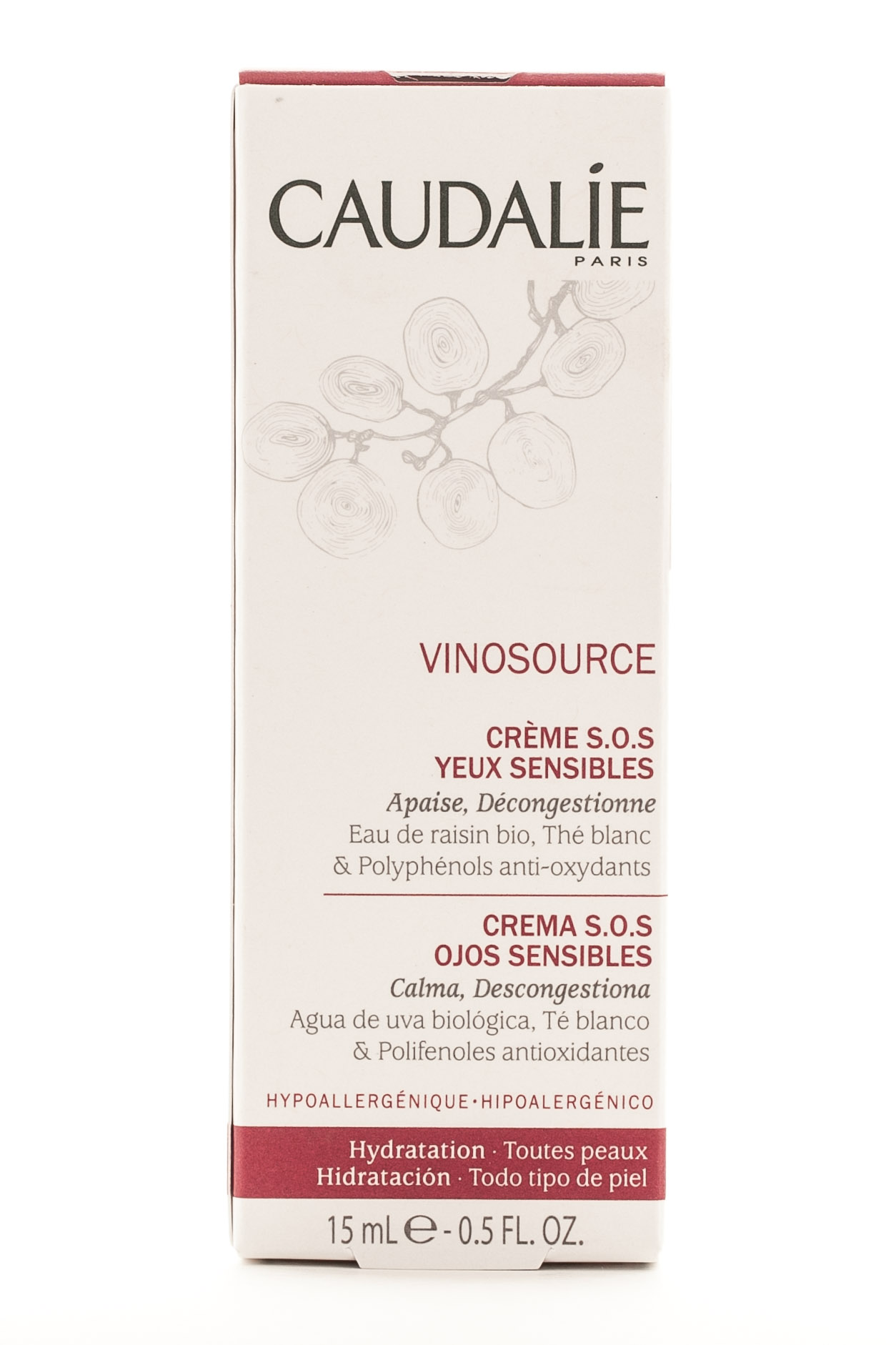 Кодали Крем S.O.S для Чувствительных Глаз 15 мл (Caudalie, Vinosource) фото 1