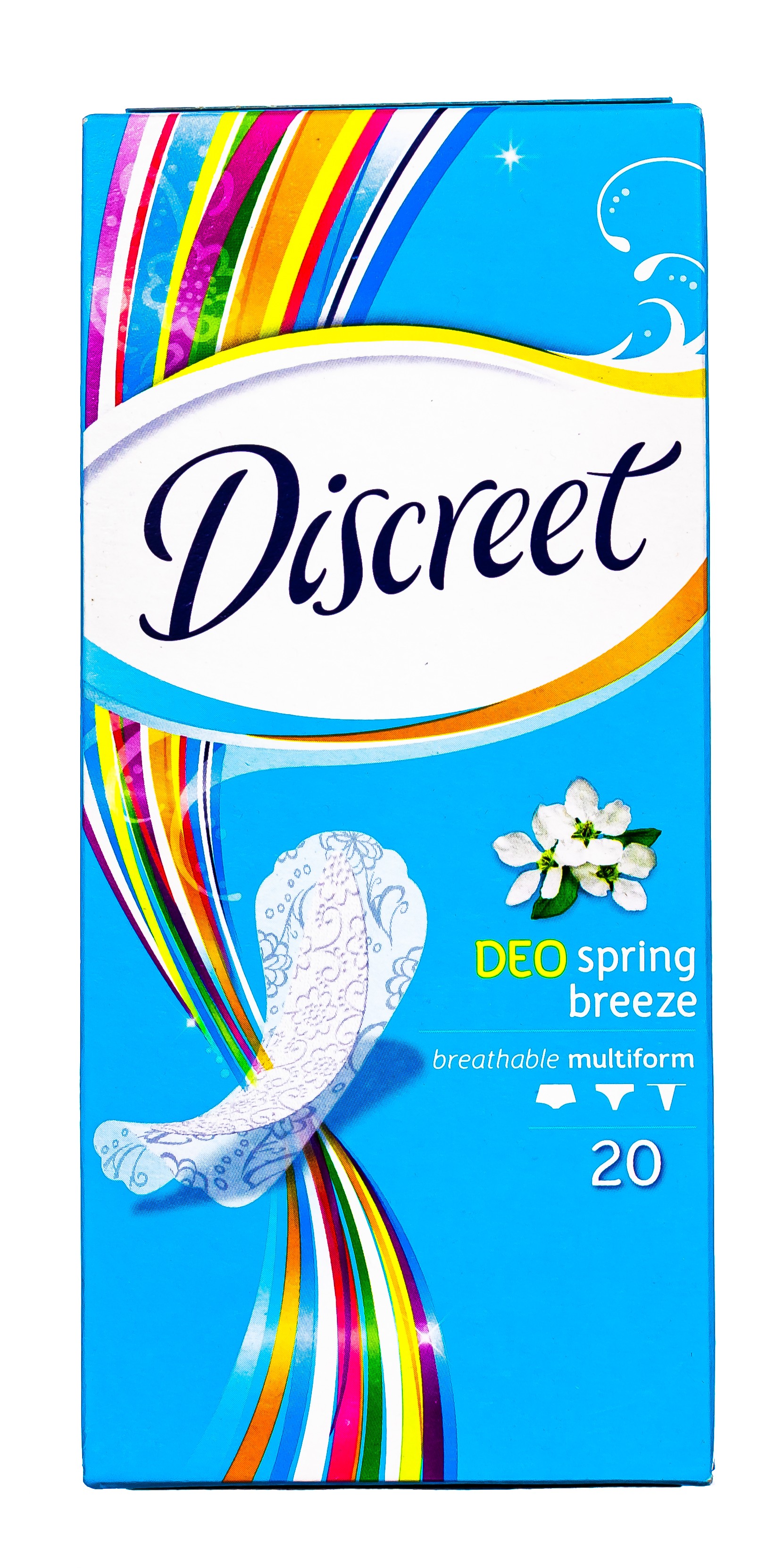 цена Discreet Прокладки мультиформ дышащие, 20 шт (Discreet, Deo Весенний бриз)