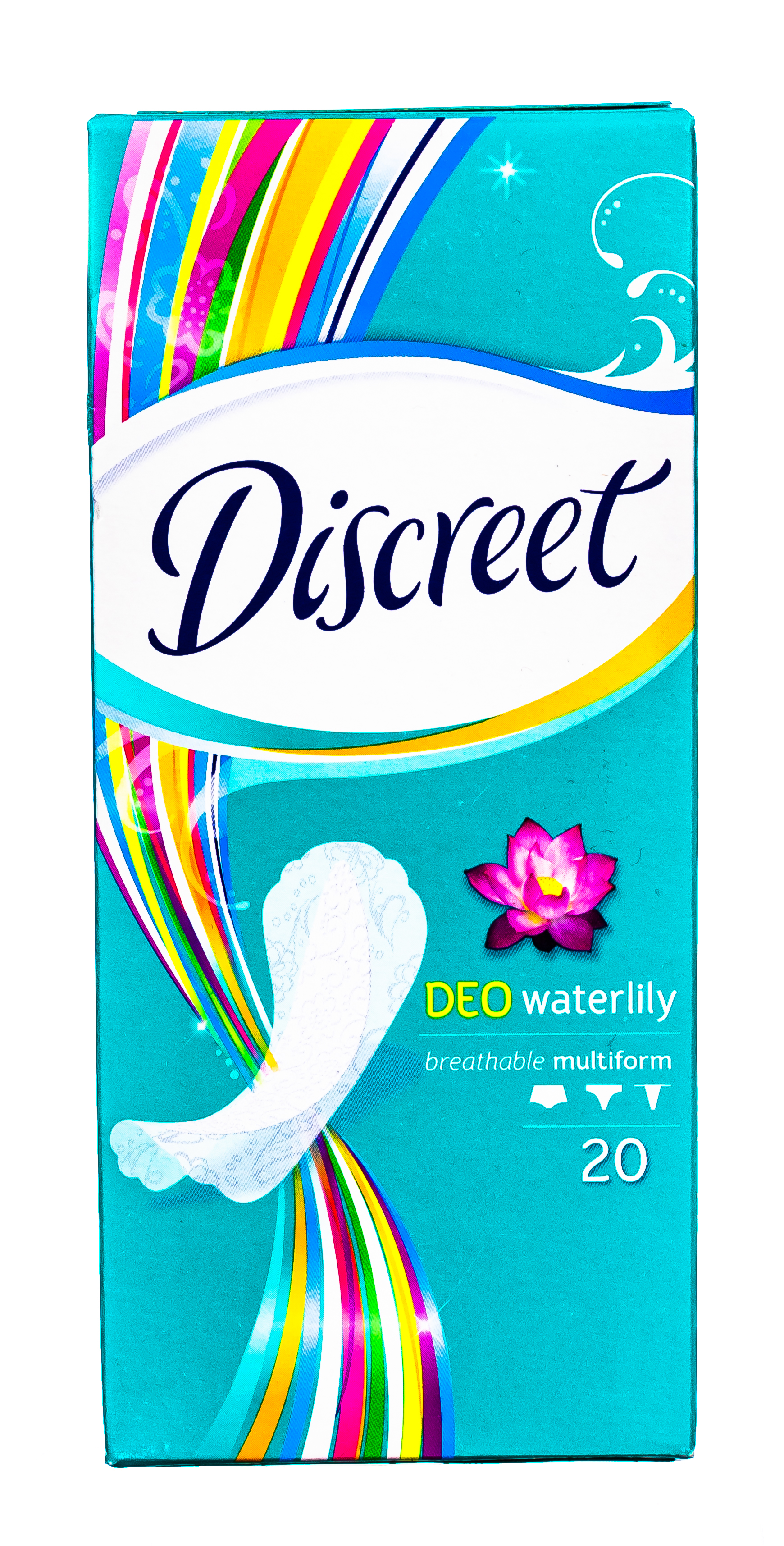 Discreet Ежедневные дышащие прокладки мультиформ, 20 шт (Discreet, Deo Водная лилия)