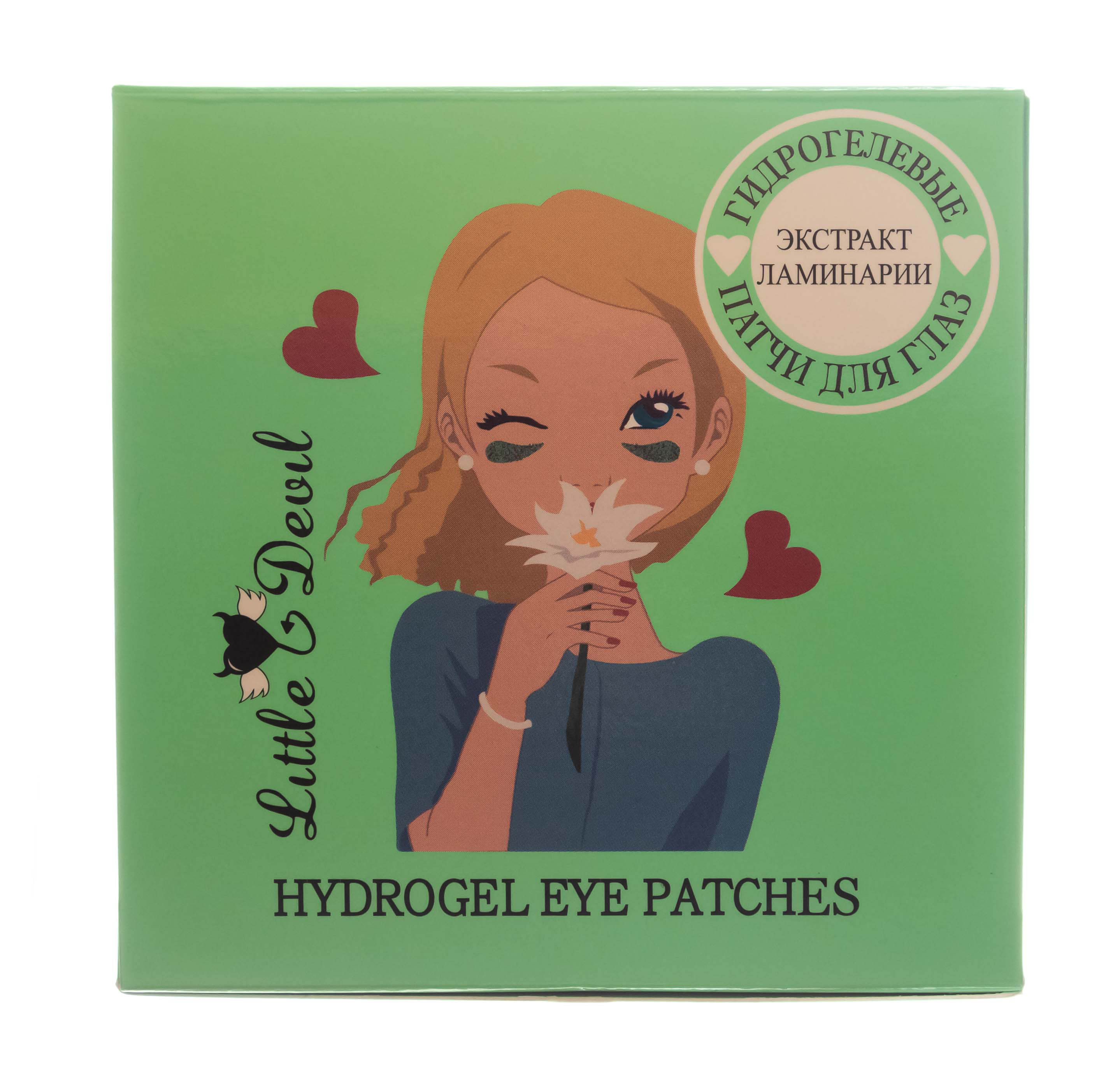 Литл Девил Гидрогелевые патчи с экстрактом ламинарии и цветочным комплексом 60 шт (Little Devil, Патчи для глаз) фото 3
