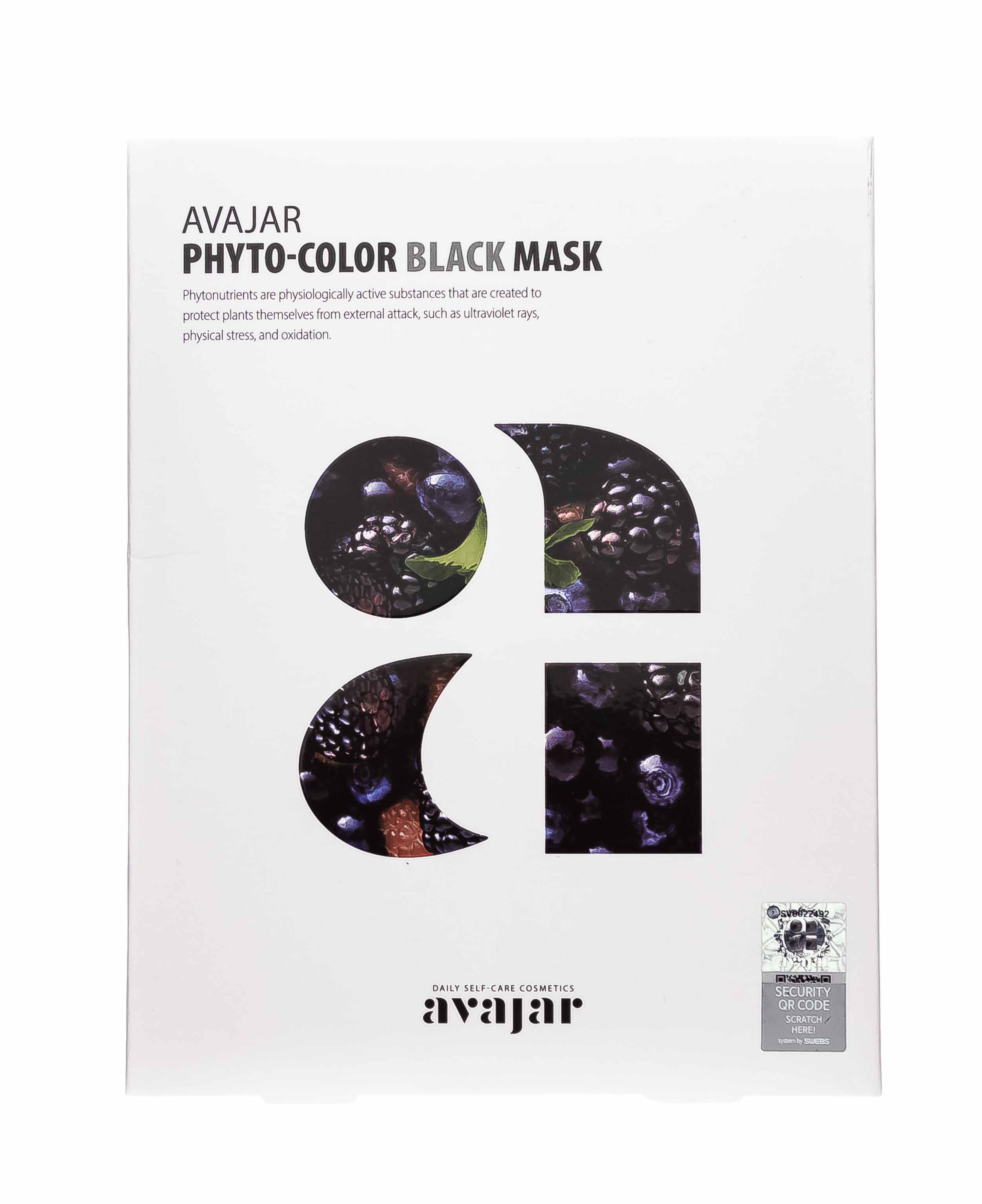 Аваджар Avajar Phyto-Color Black Mask Маска для очистки пор 10 шт (Avajar, Для лица) фото 1