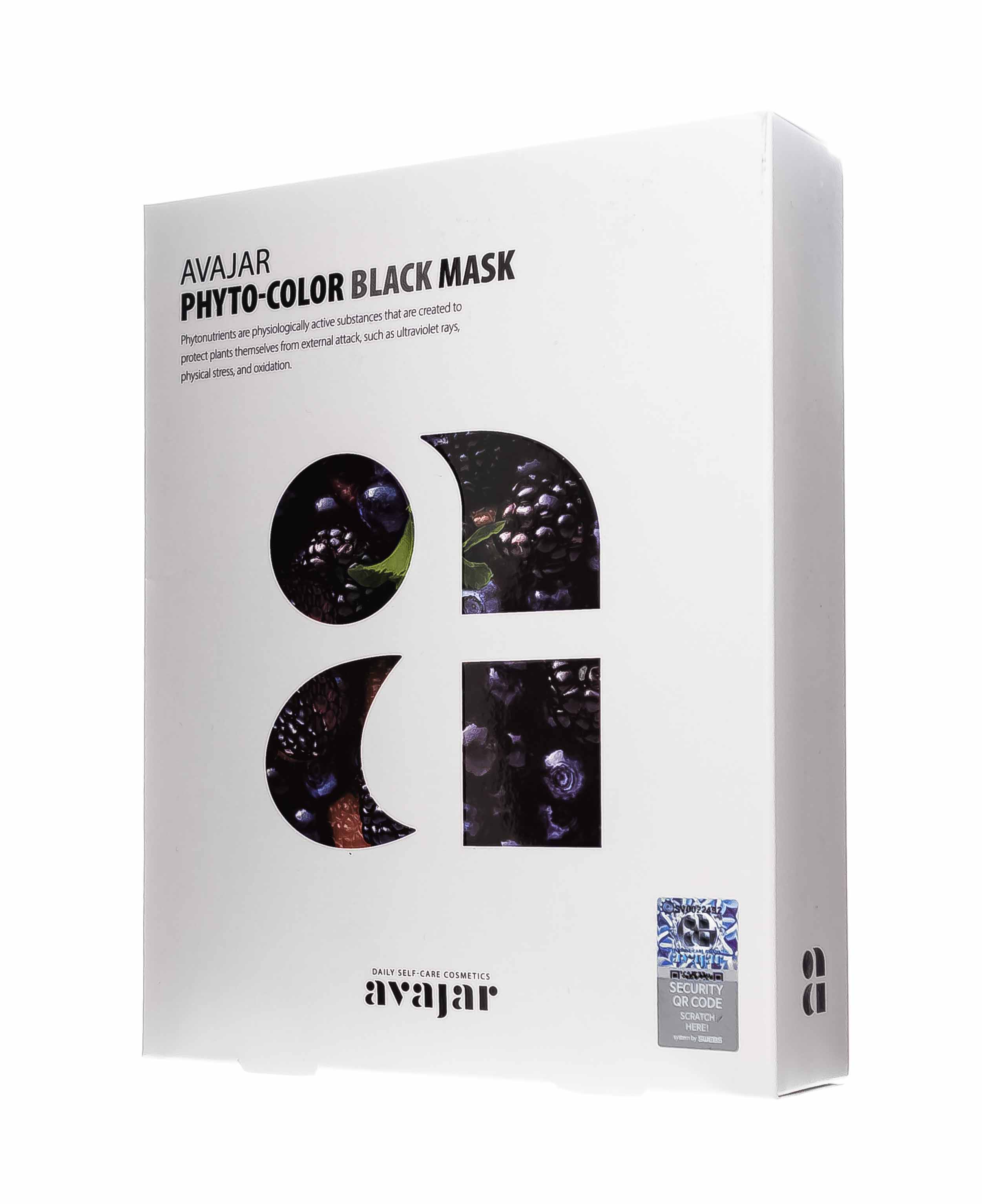 Аваджар Avajar Phyto-Color Black Mask Маска для очистки пор 10 шт (Avajar, Для лица) фото 2