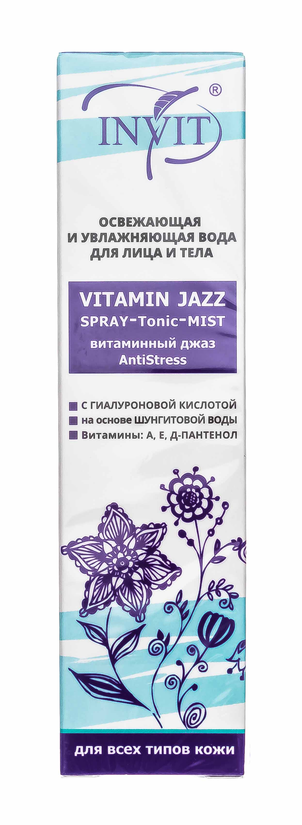 Инвит Освежающая и увлажняющая вода Vitamin Jazz для лица и тела, 110 мл (Invit, Invit Hydro Mist) фото 1