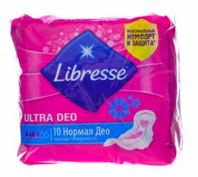 Libresse Прокладки Ultra Normal Deo с мягкой поверхностью 10  штук. фото