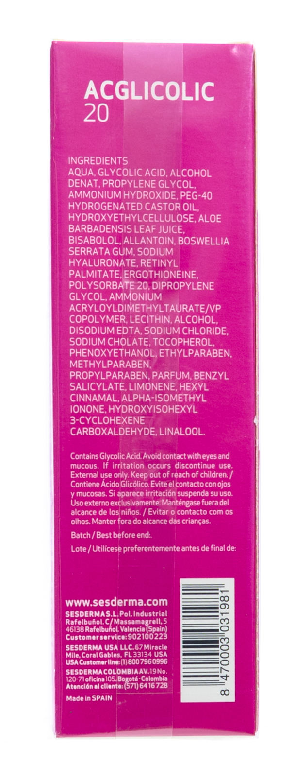 Сесдерма Увлажняющий гель с алоэ вера, 50 мл (Sesderma, Acglicolic 20) фото 8