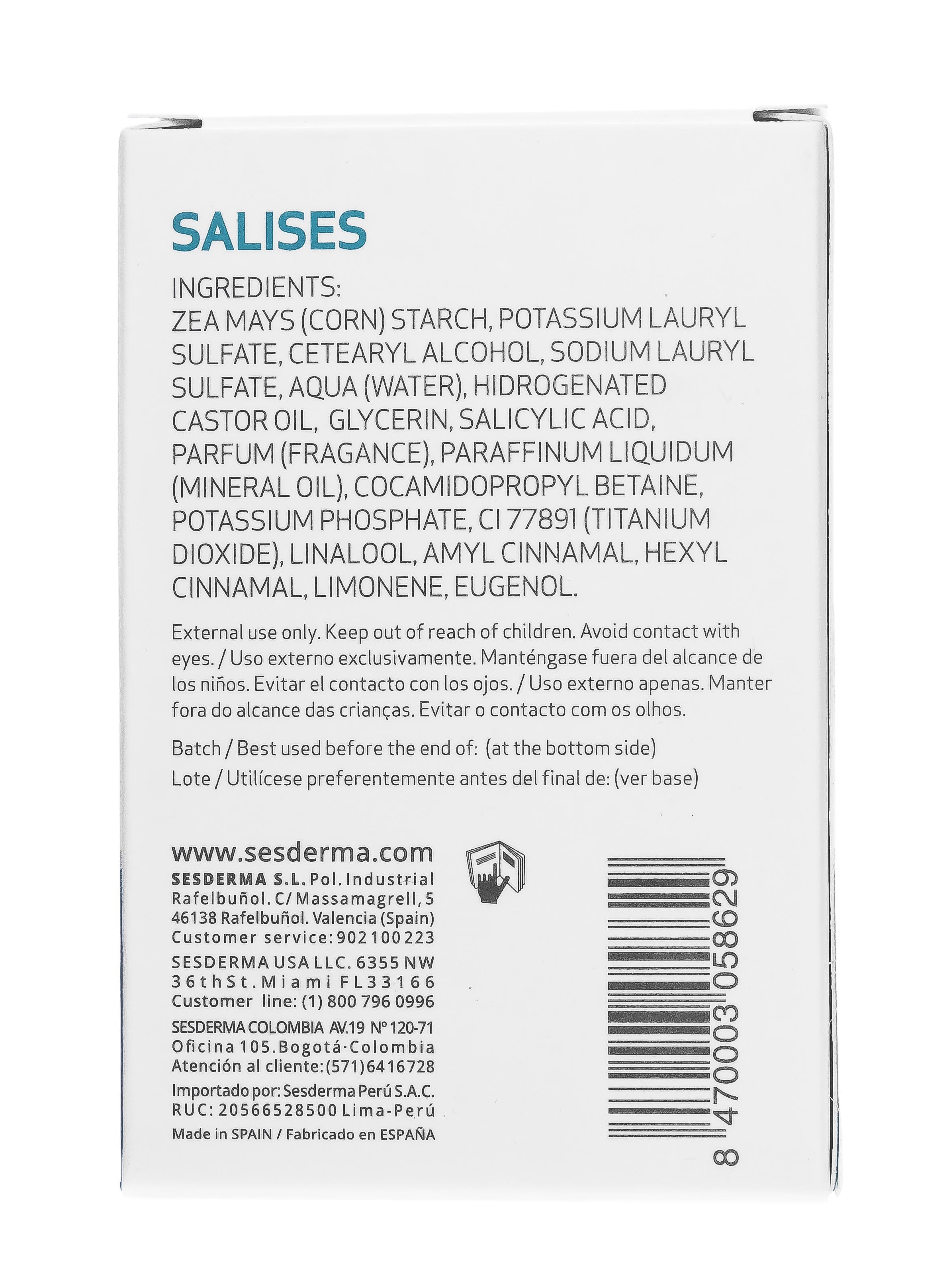 Сесдерма Мыло туалетное SALISES, 100 г (Sesderma, Salises) фото 9