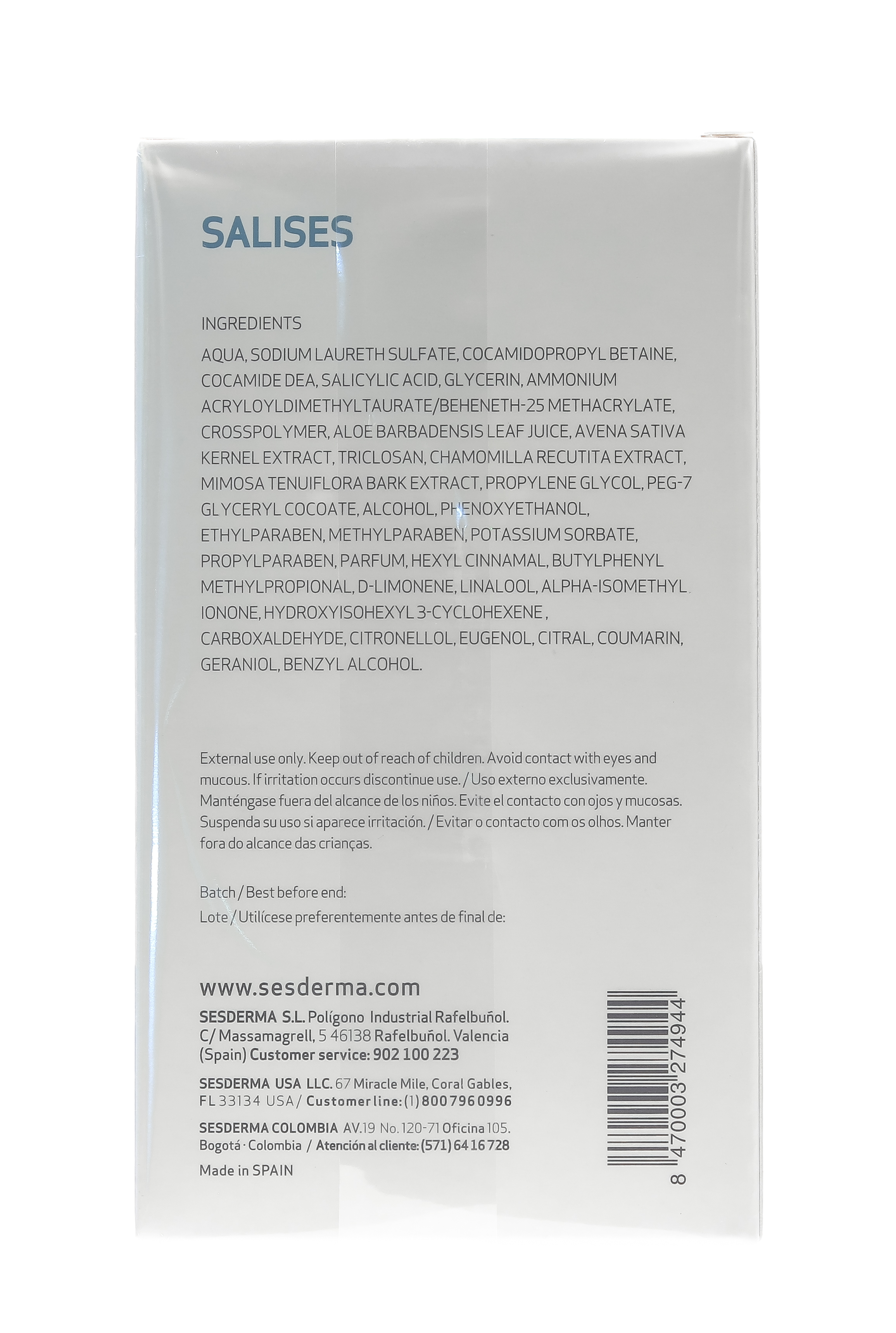 Сесдерма Пенящийся крем для умывания, 300 мл (Sesderma, Salises) фото 9