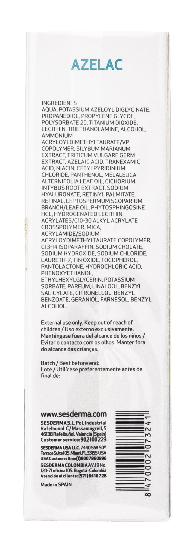 Сесдерма Увлажняющий гель, 50 мл (Sesderma, Azelac) фото 8