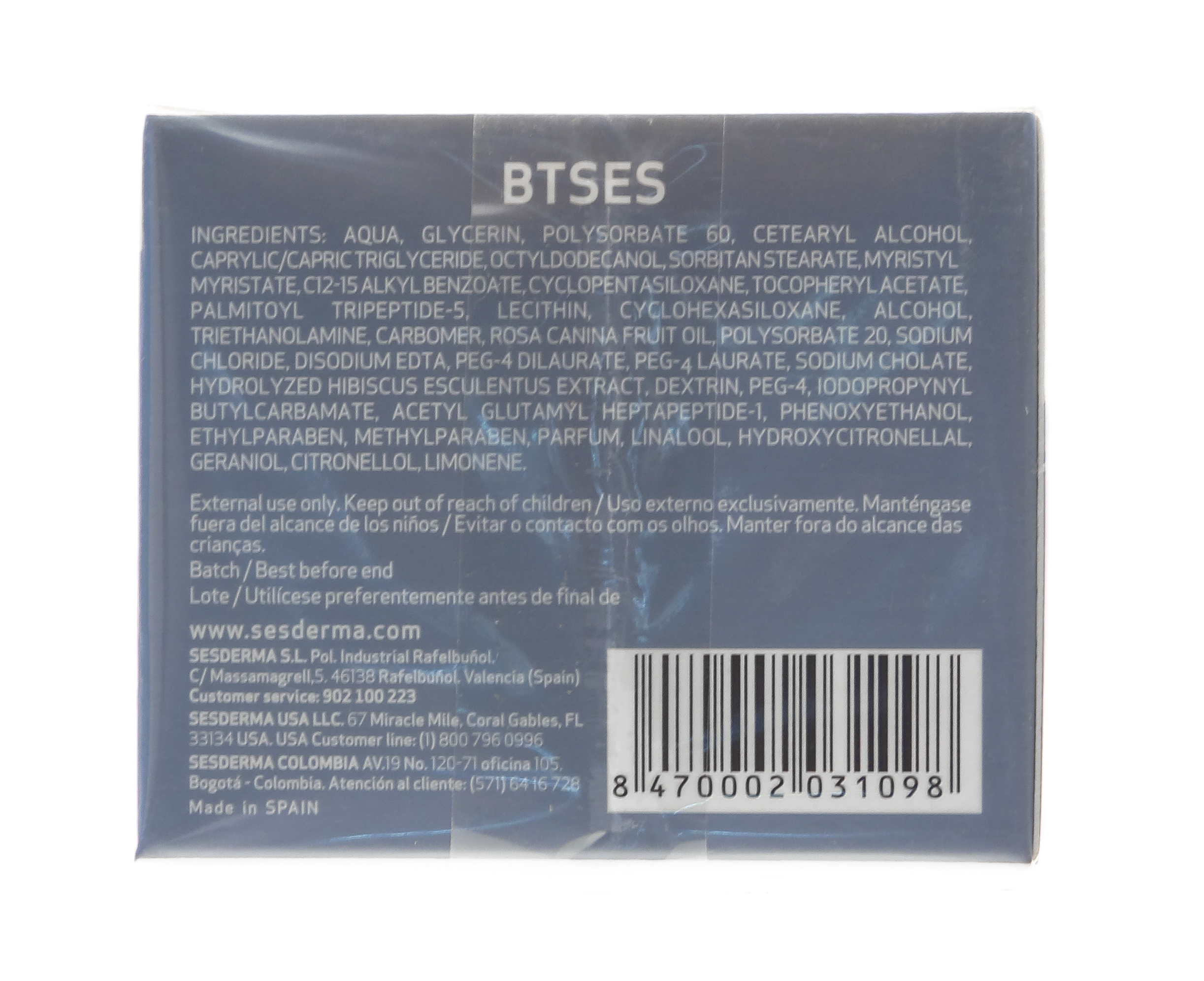 Сесдерма Увлажняющий крем против морщин Btses, 50 мл (Sesderma, Btses) фото 7