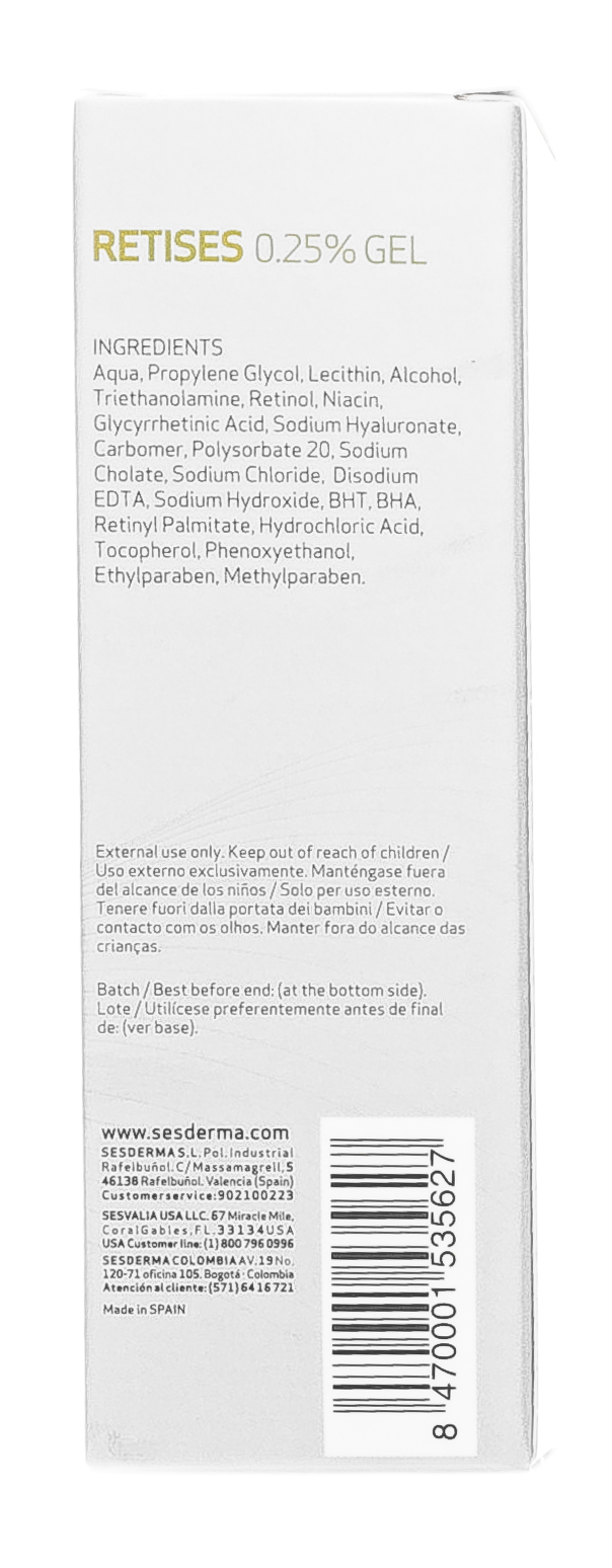 Сесдерма Омолаживающий гель Retises 0.25%, 30 мл (Sesderma, Retises) Сесдерма Омолаживающий гель Retises 0.25%, 30 мл (Sesderma, Retises) фото 8