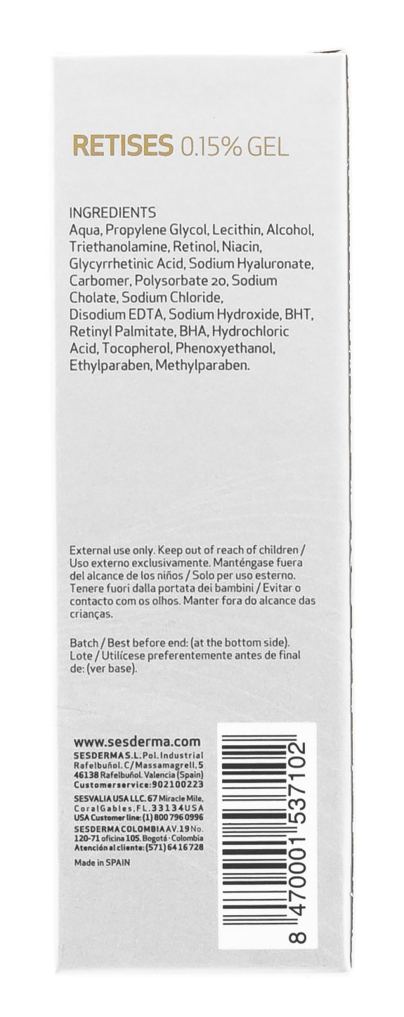 Сесдерма Омолаживающий гель 0,15% Retises Nano, 30 мл (Sesderma, Retises) фото 3