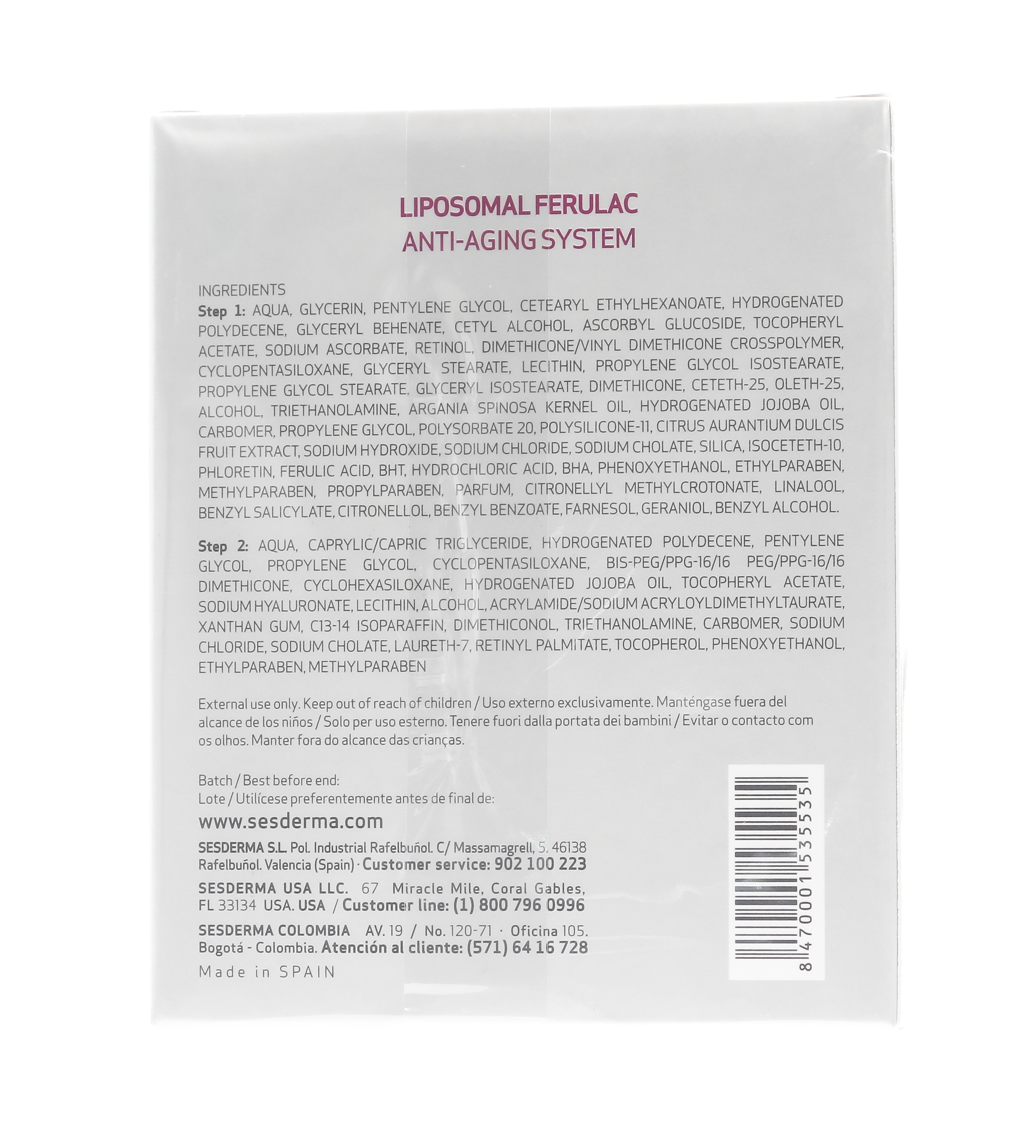 Сесдерма Омолаживающая система Ferulac, 30 мл + 30 мл (Sesderma, Ferulac) фото 7