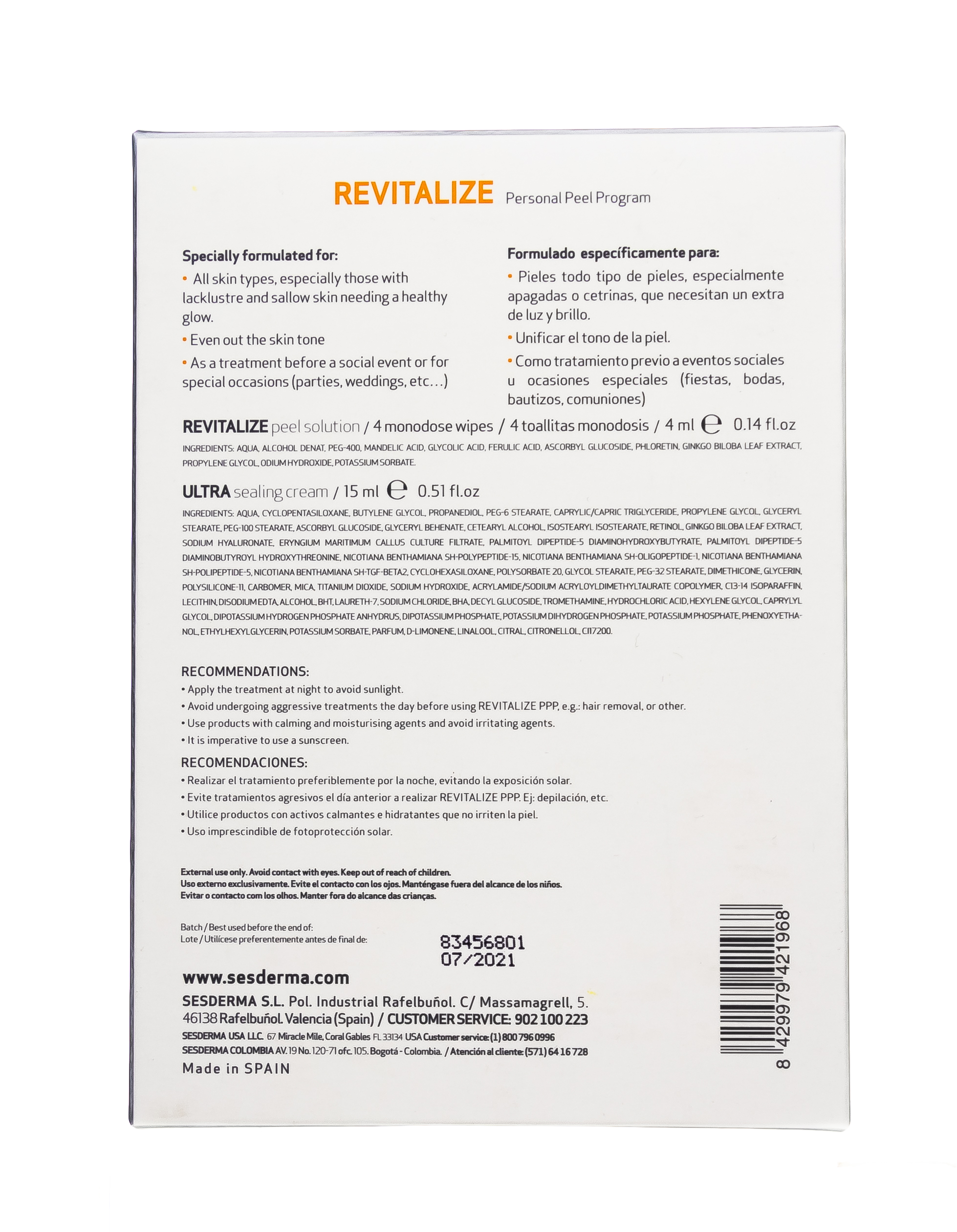 Сесдерма Ревитализирующая программа SESMEDICAL , 2 средства (Sesderma, Sesmedical) фото 2