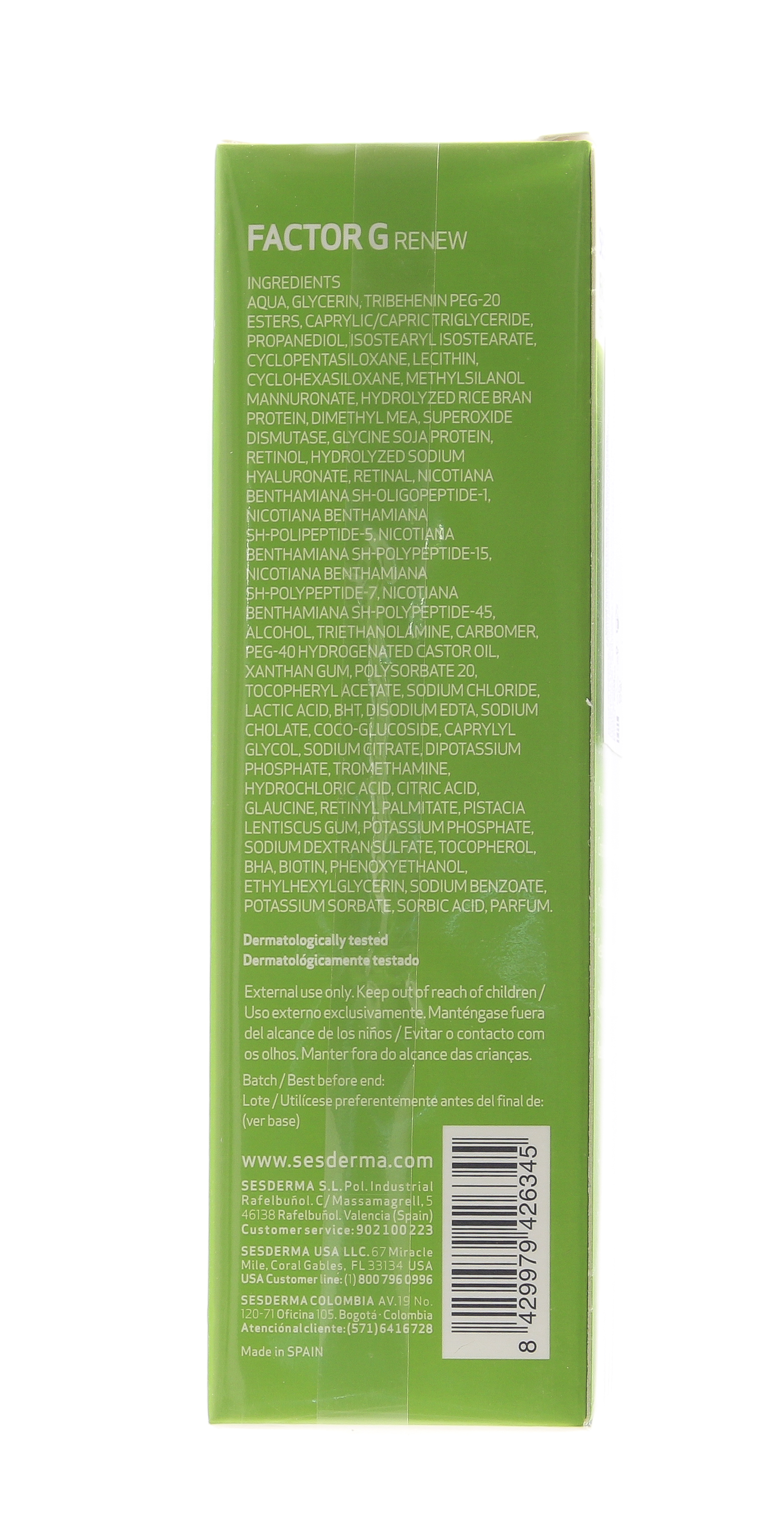 Сесдерма Омолаживающее средство для овала лица и шеи FACTOR G RENEW Oval face & neck, 50 мл. (Sesderma, Factor G) фото 9