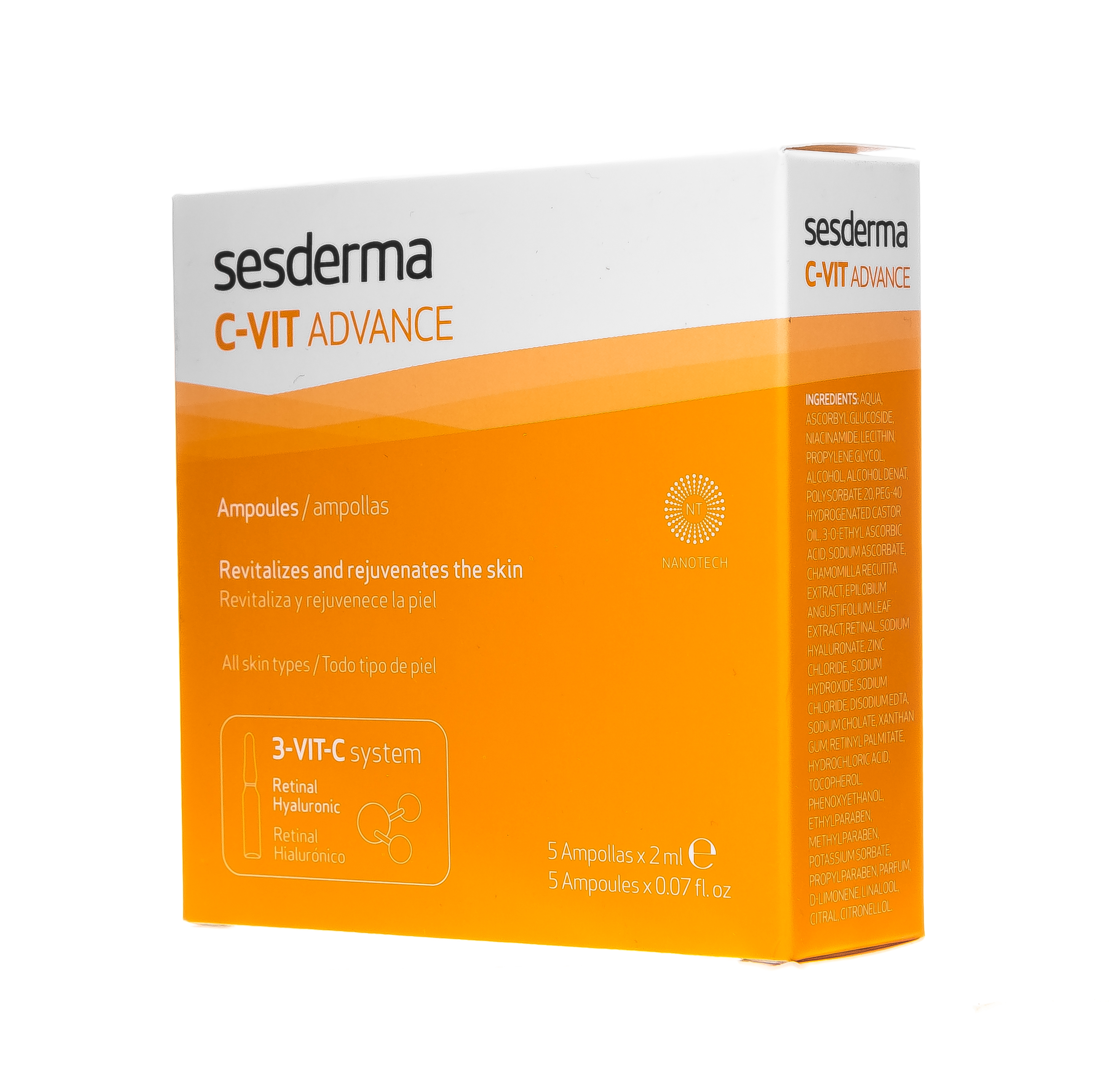 Сесдерма Средство в ампулах с витамином С, 5 ампул по 2 мл (Sesderma, С-Vit) фото 3