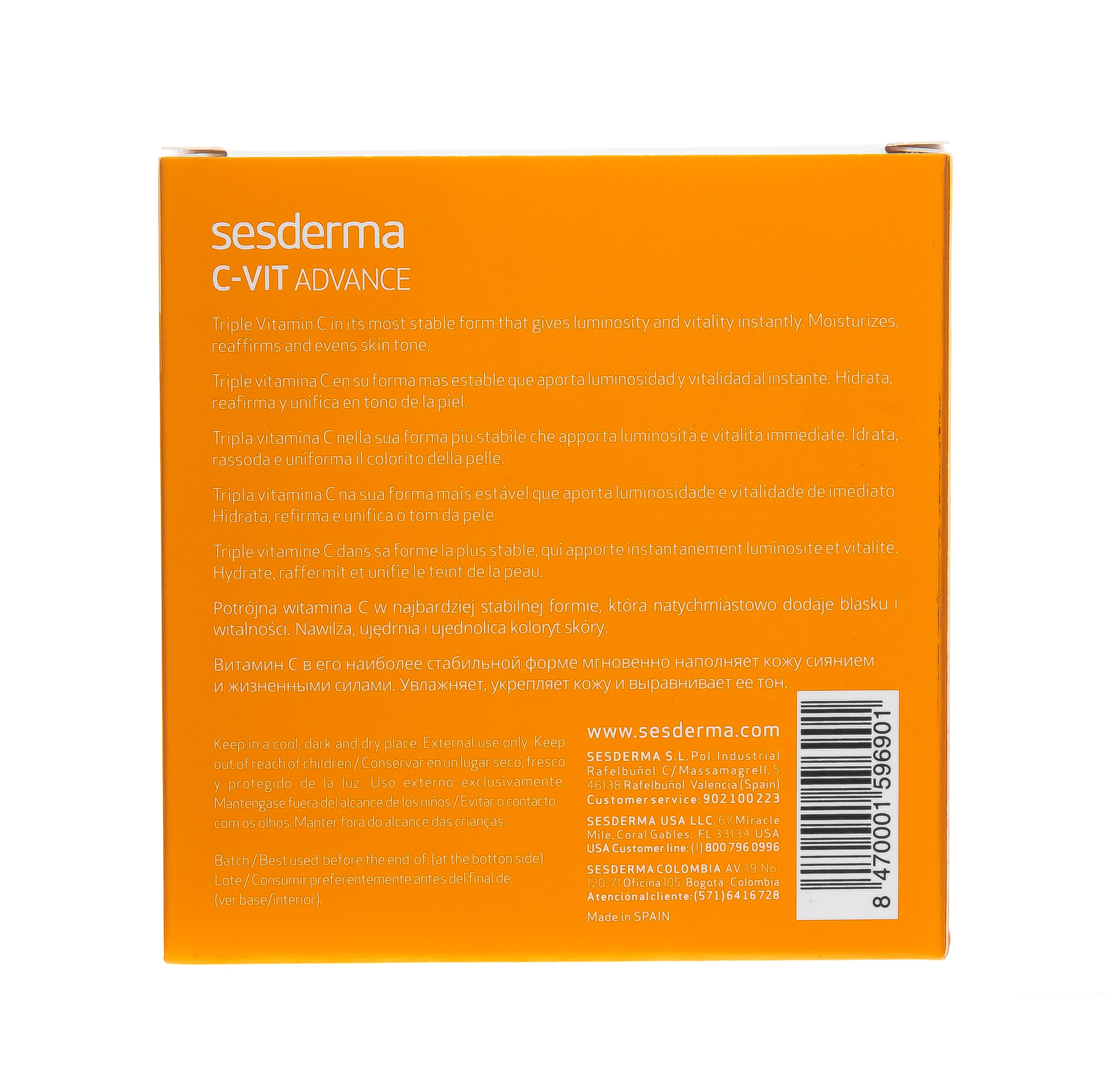 Сесдерма Средство в ампулах с витамином С, 5 ампул по 2 мл (Sesderma, С-Vit) фото 5