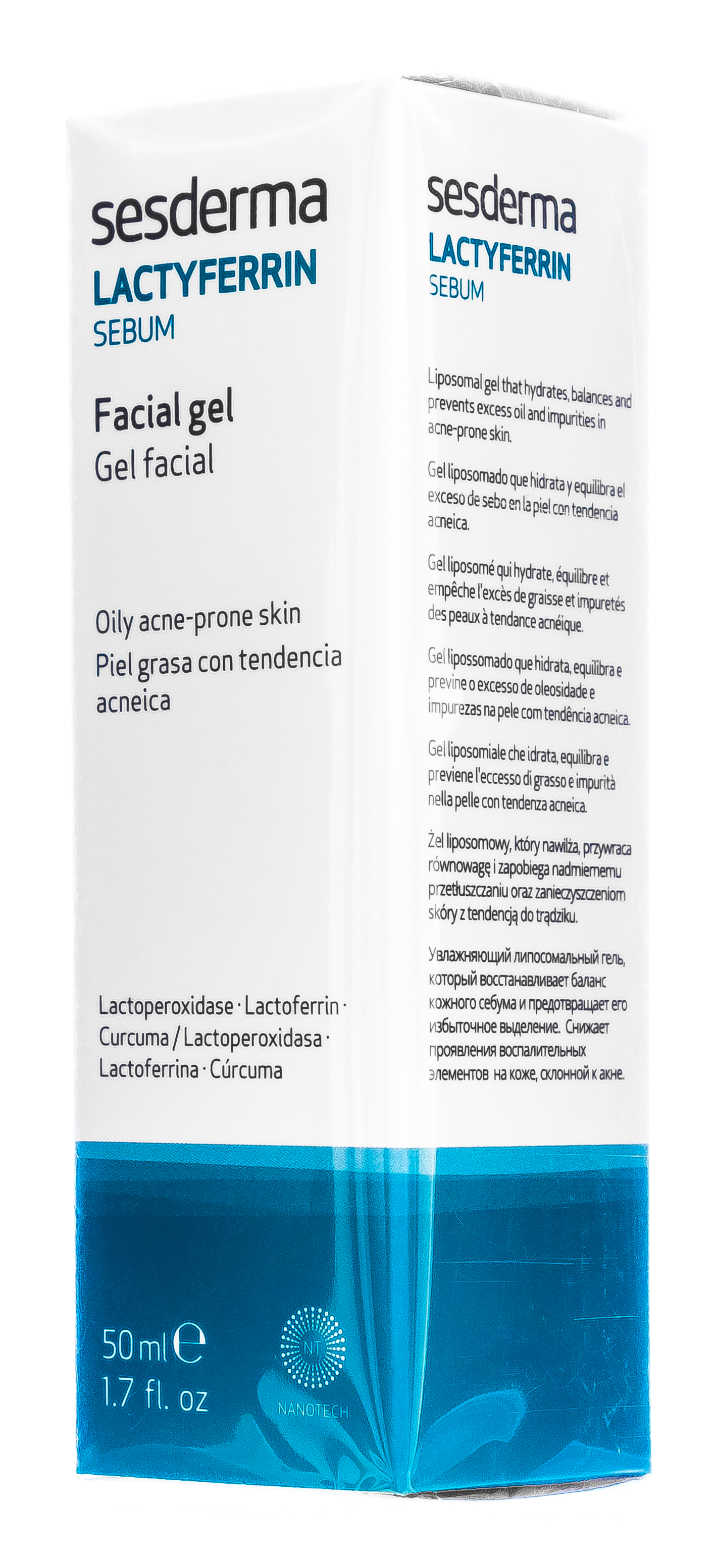 Сесдерма Гель для лица увлажняющий, 50 мл (Sesderma, Lactyferrin) фото 2