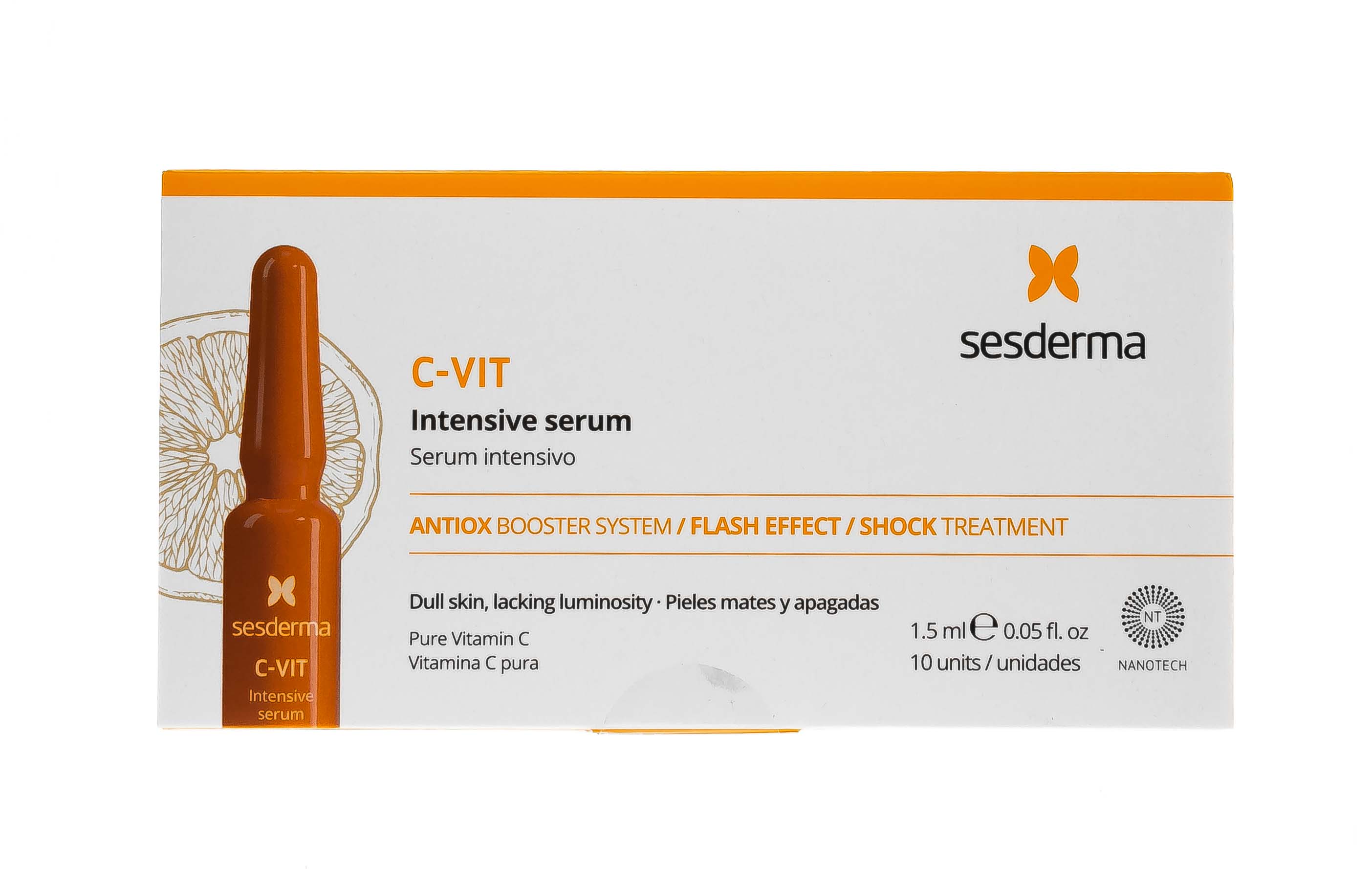 Сесдерма Интенсивная сыворотка Intensive serum 12%, 10 ампул х 1,5 мл (Sesderma, C-Vit) фото 6