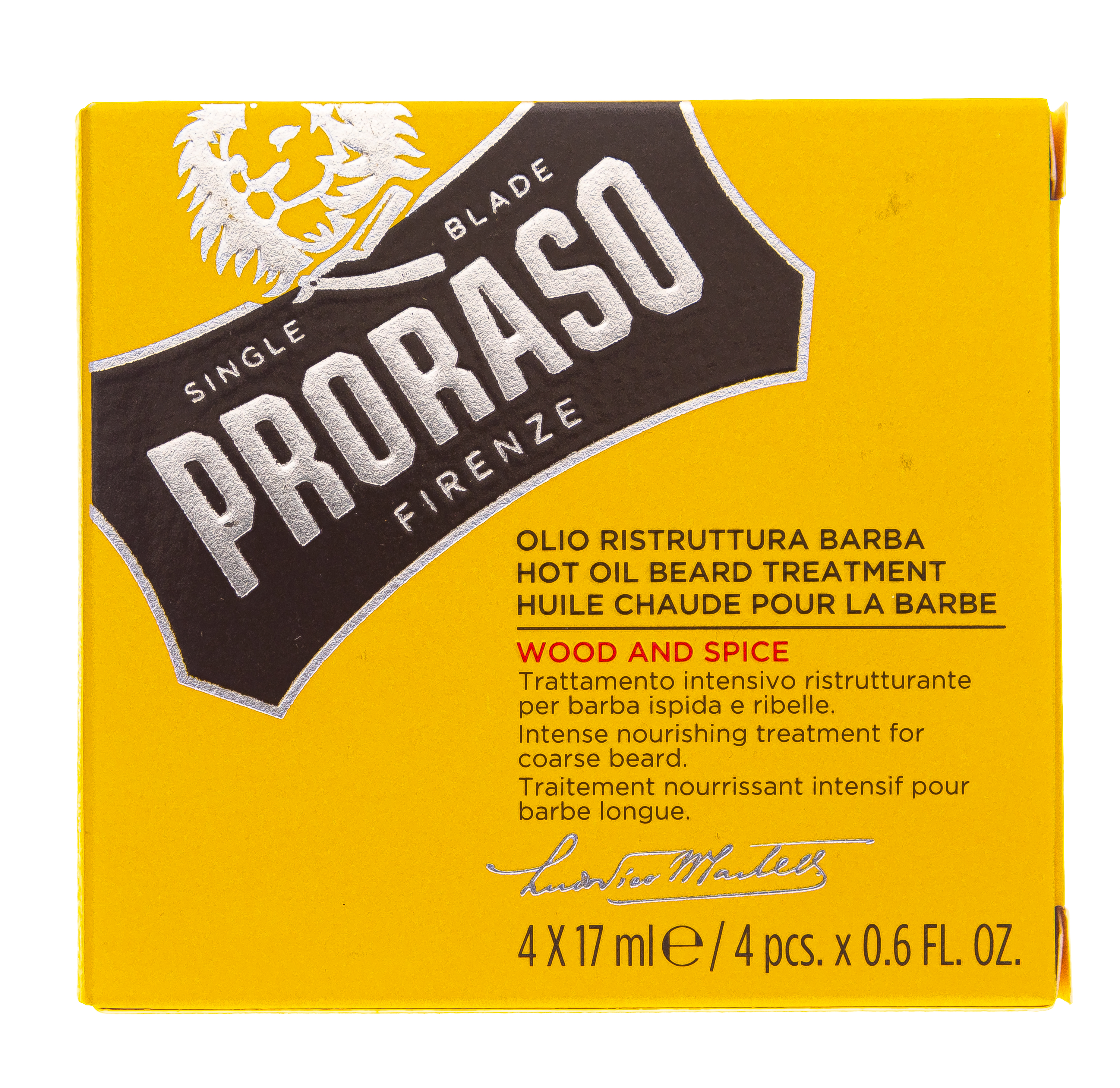 Прорасо Горячее масло для бороды Wood and Spice 17 мл x 4 (Proraso, Для ухода) Прорасо Горячее масло для бороды Wood and Spice 17 мл x 4 (Proraso, Для ухода) фото 1